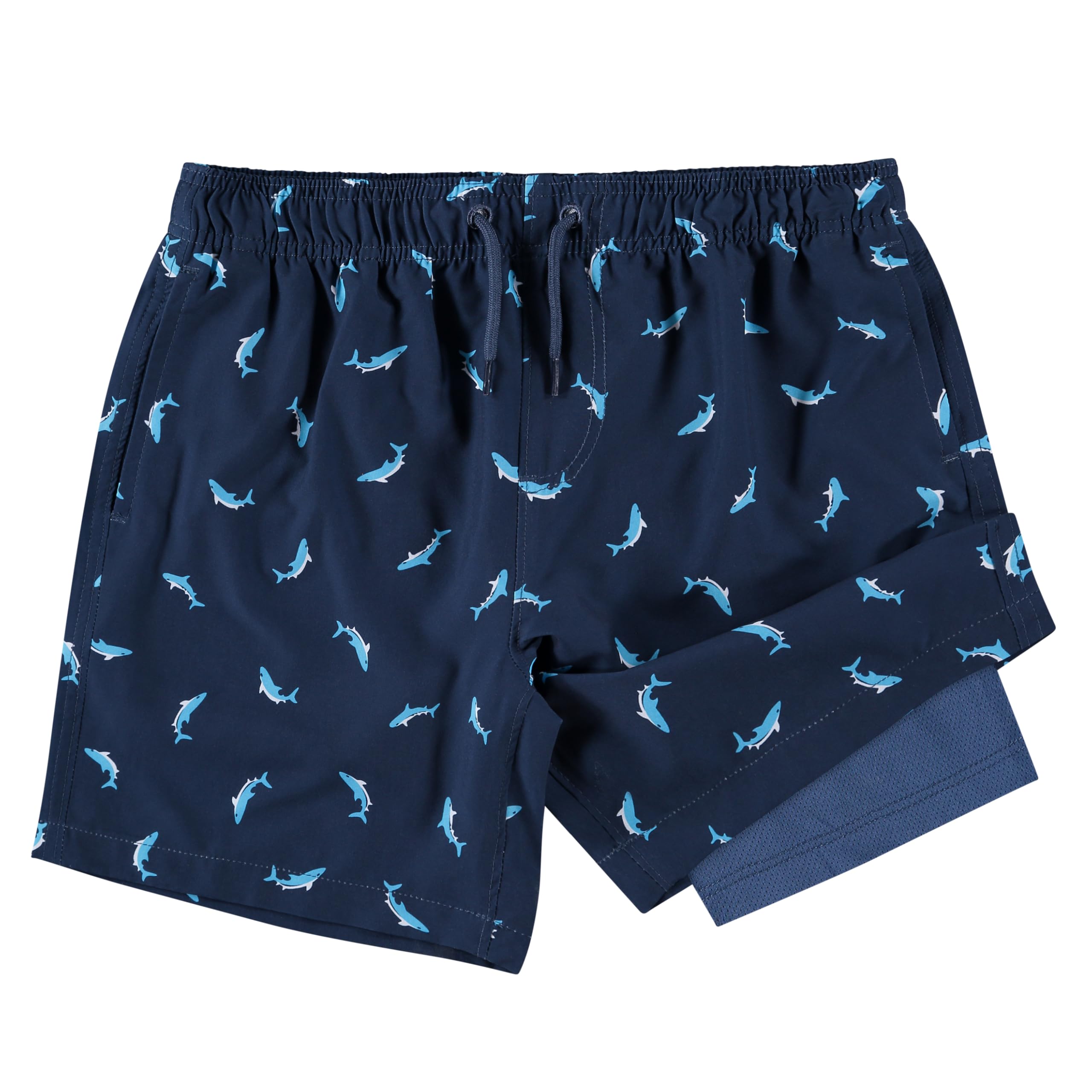 Boys' Sharks Stretch Swim Trunks