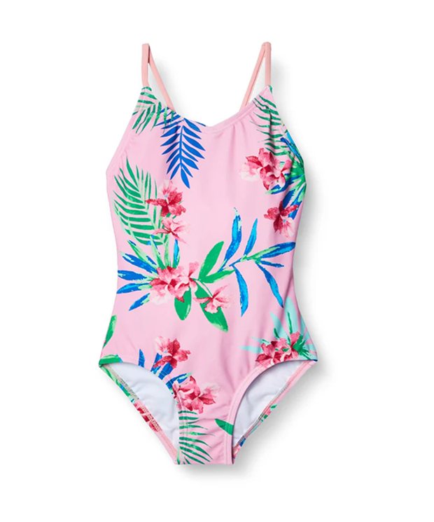 Girls' Leonie V-Neck 1-pc Swimsuit