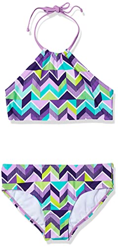 Girls' Ruby Chevron Halter Bikini