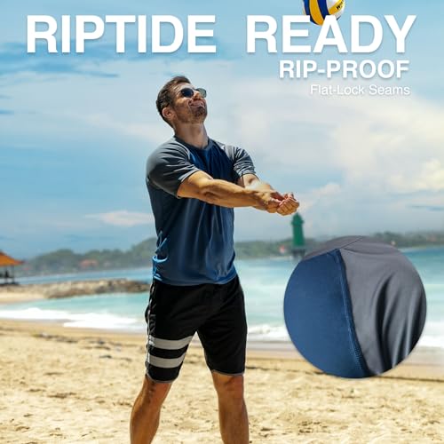 Men's Contrast Short Sleeve Rashguard