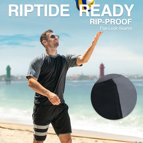 Men's Contrast Short Sleeve Rashguard