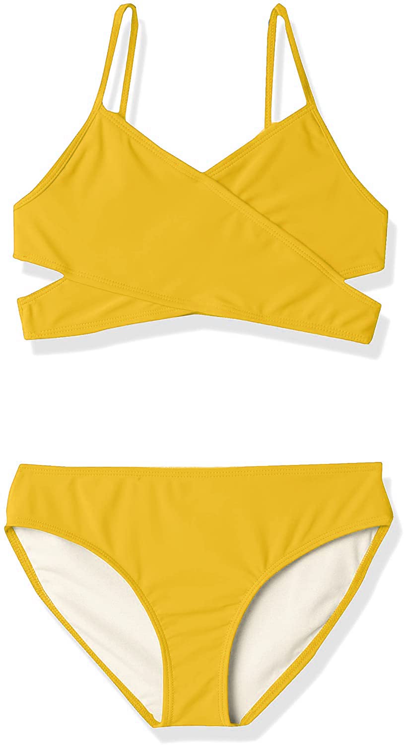 Girls' Solid Wraparound Wrap Around Bikini