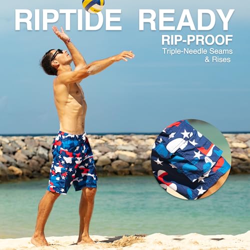 Men's Flag Camo 9" Swim Trunks