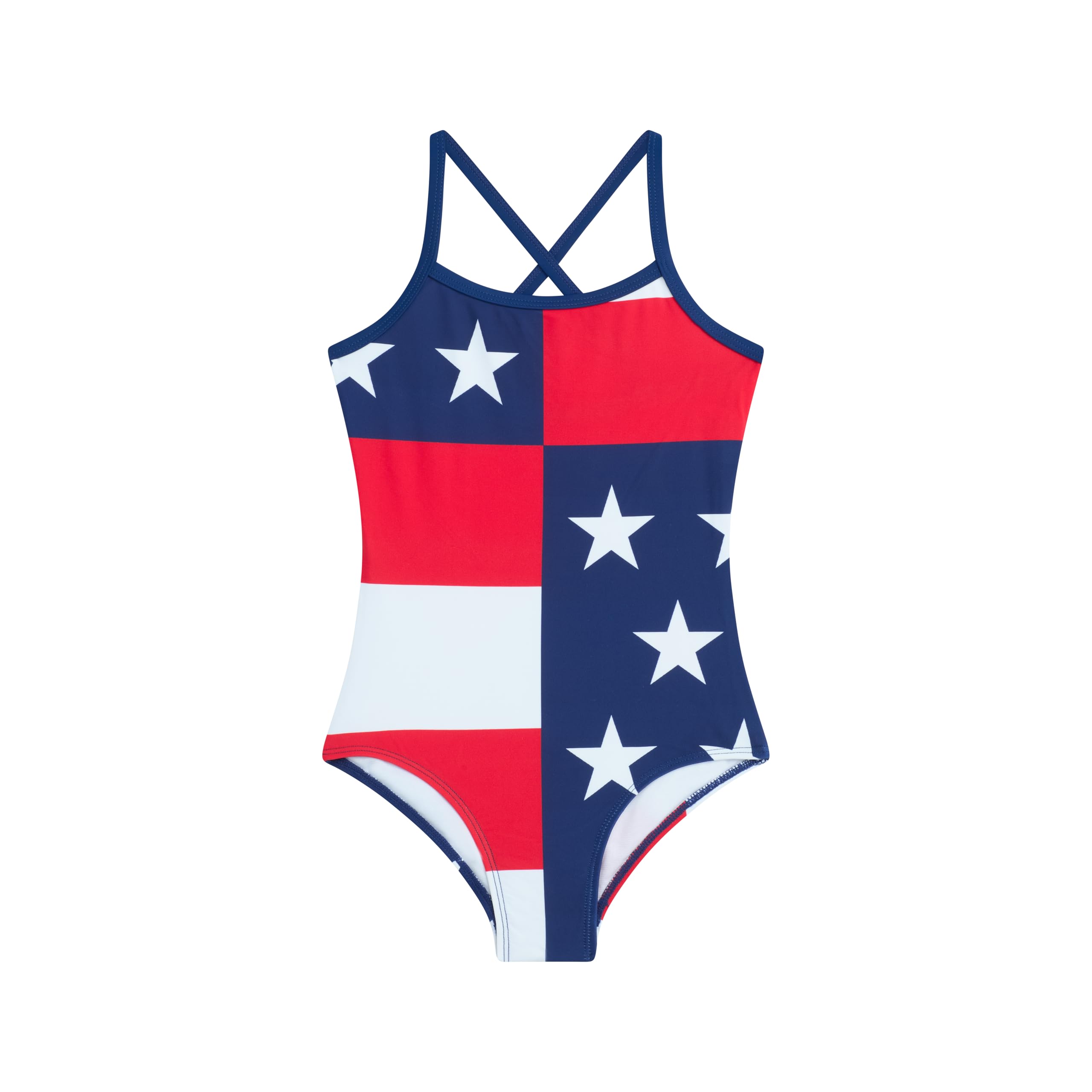 Usa Flag Girls' Swim 1PC Banded