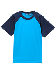 Boys' Contrast Short Sleeve Swim Shirts