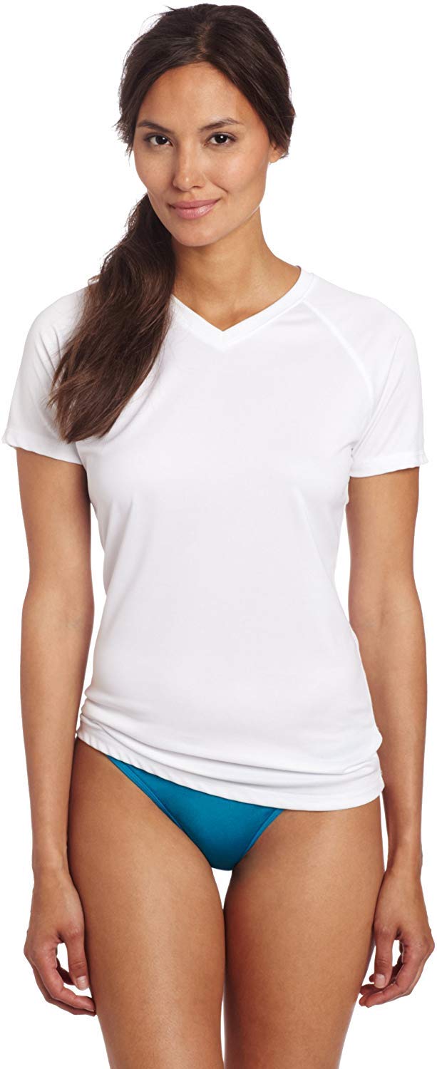 Women's Solid Short Sleeve Swim Shirt