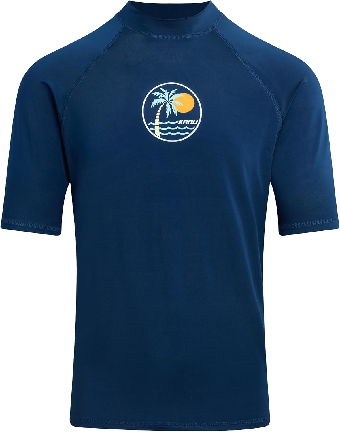 Men's Palm Short Sleeve Rashguard — Navy