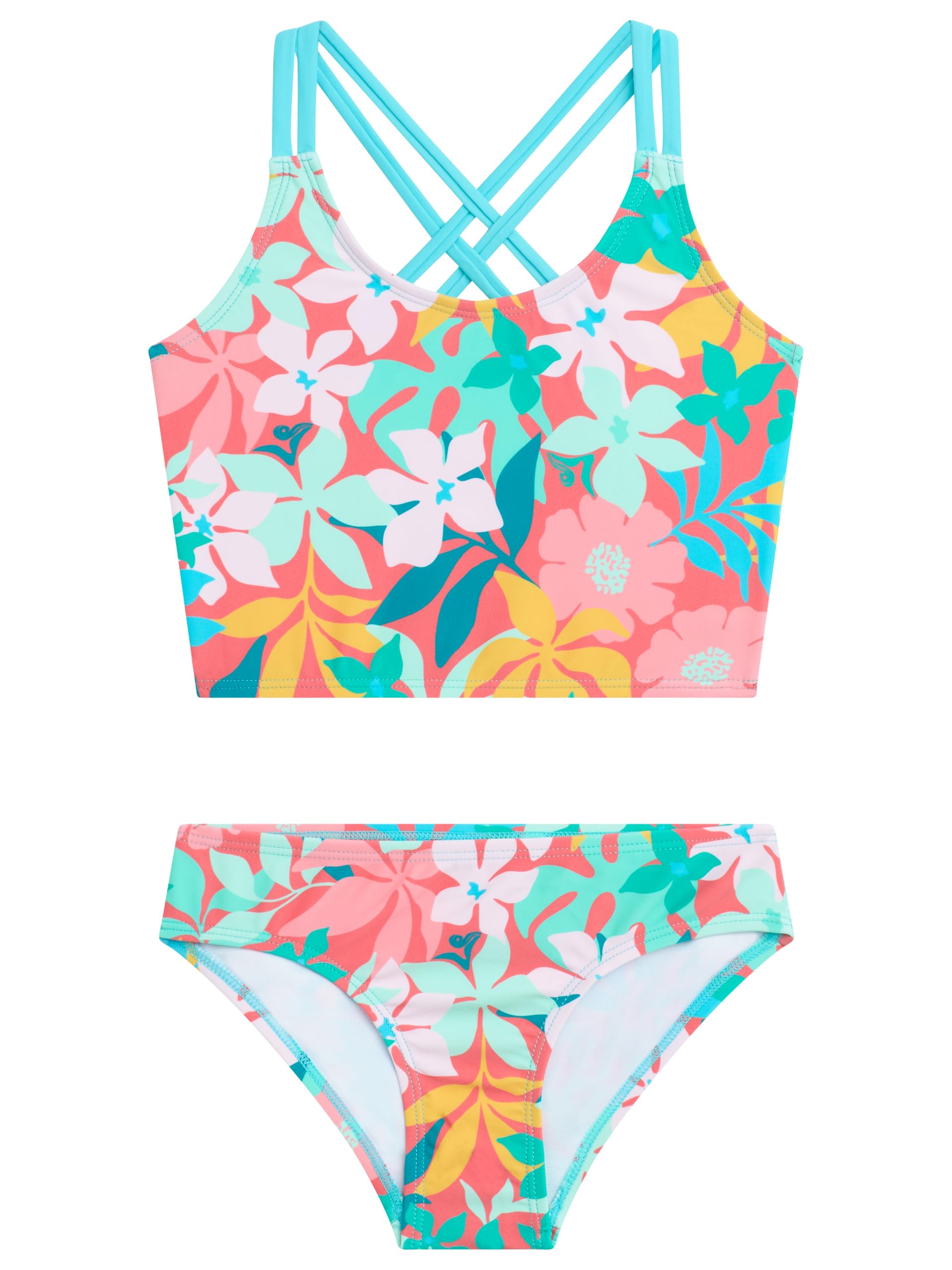 Dana Girls' Swim 2PC Criss-Cross Tankini