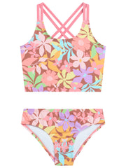 Dana Girls' Swim 2PC Criss-Cross Tankini