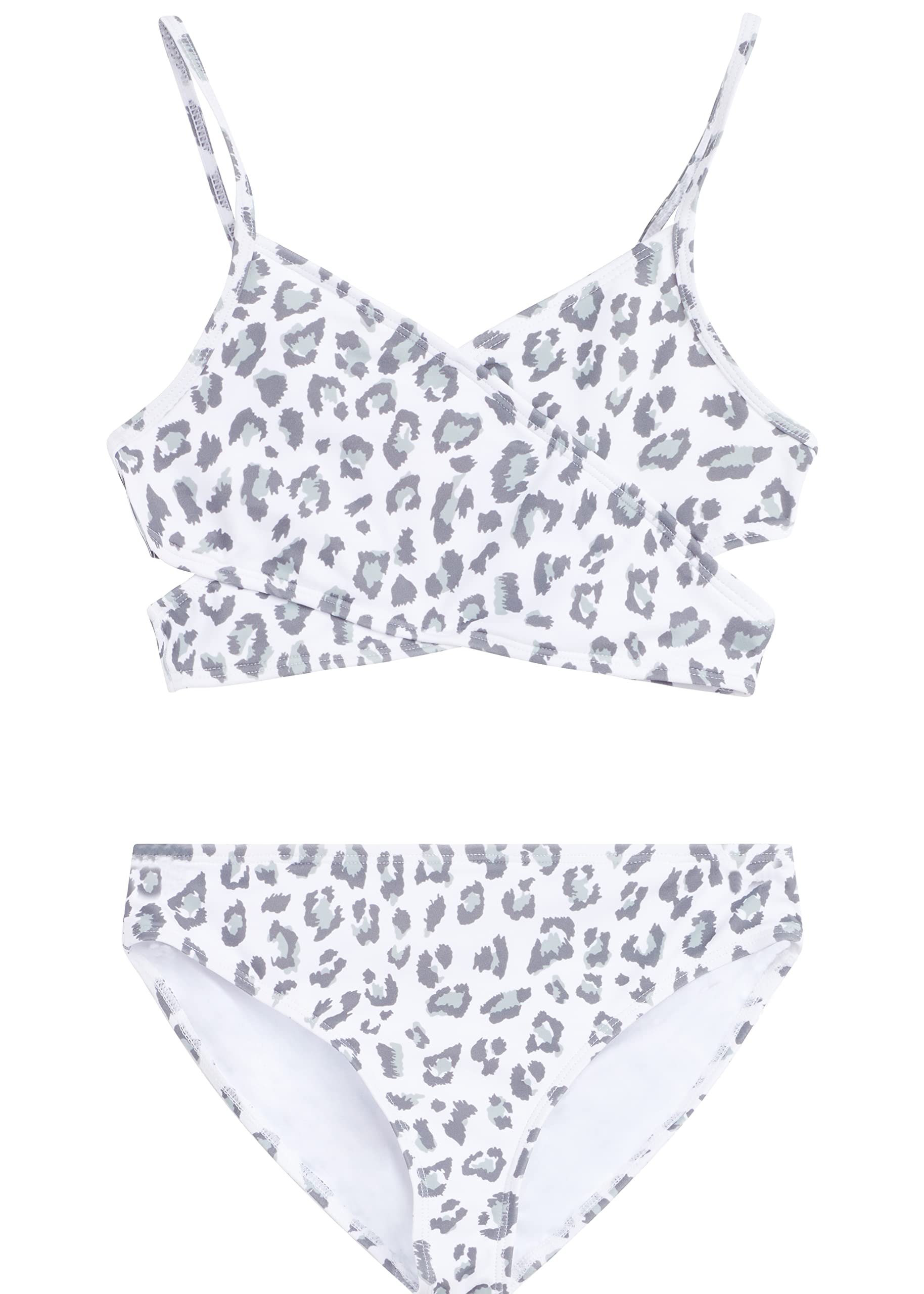 Girls' Beach Leopard Wrap Around Bikini