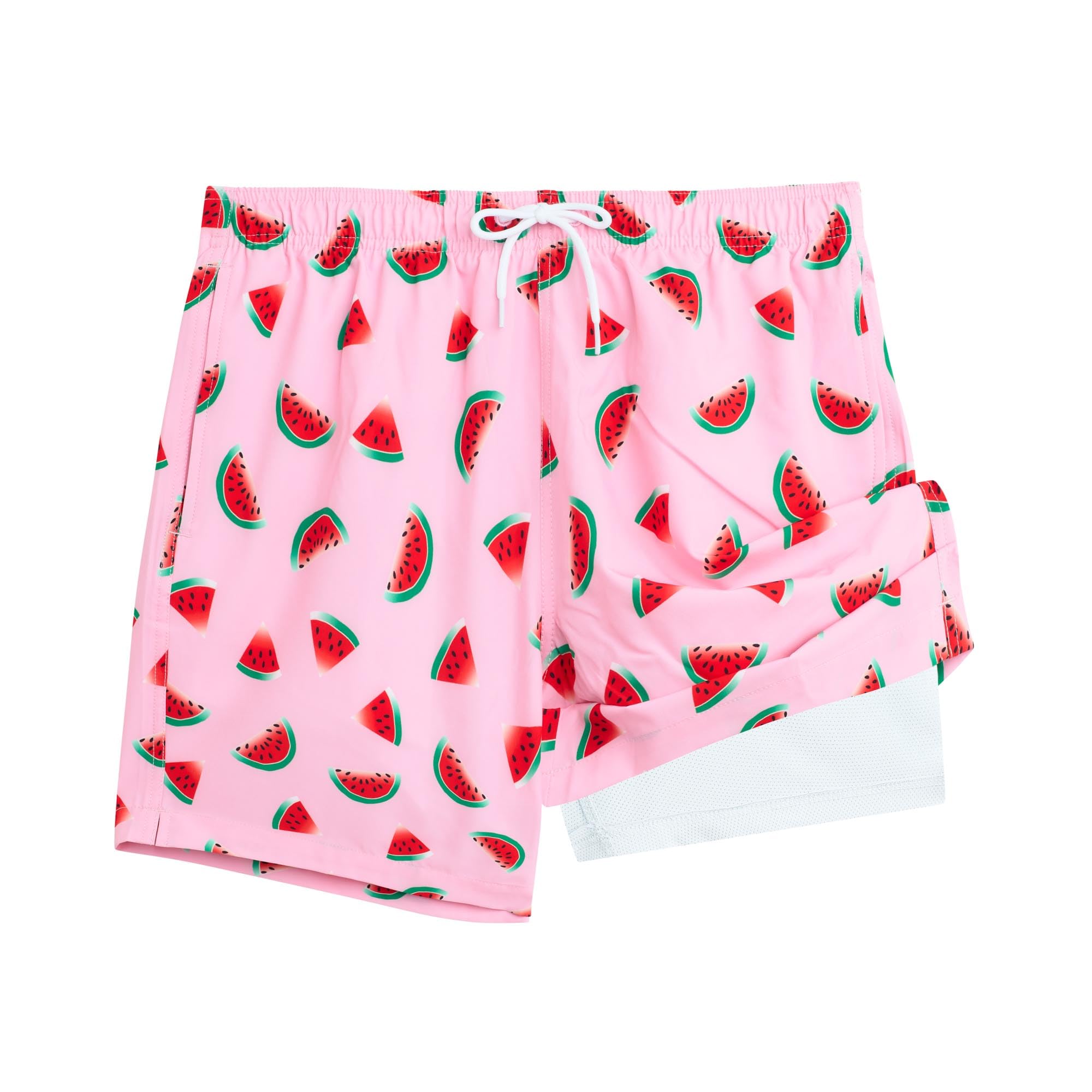 Watermelon Men's Swim Compression Liner Trunks