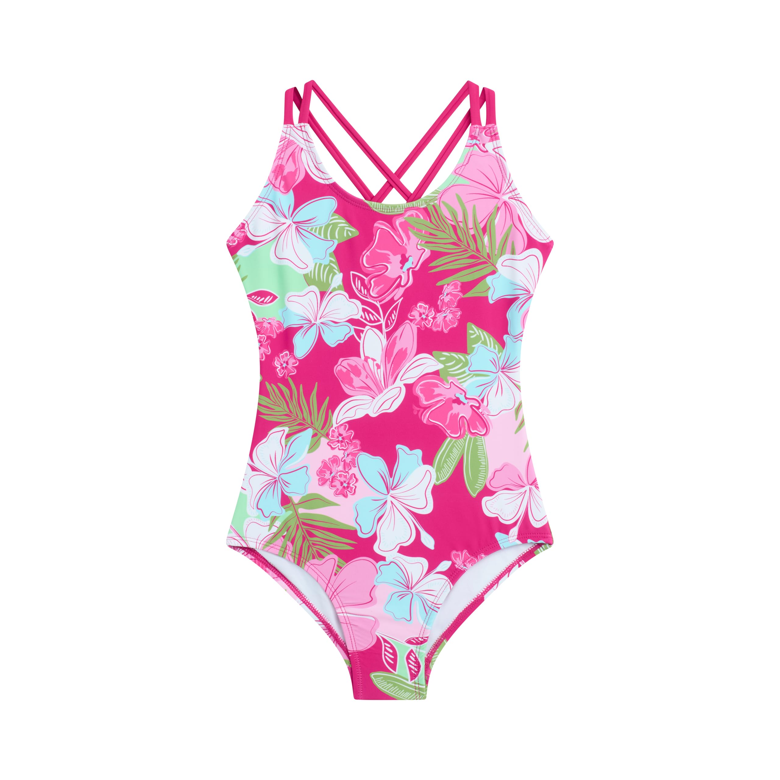 Andrea Girls' Swim 1PC Criss-Cross