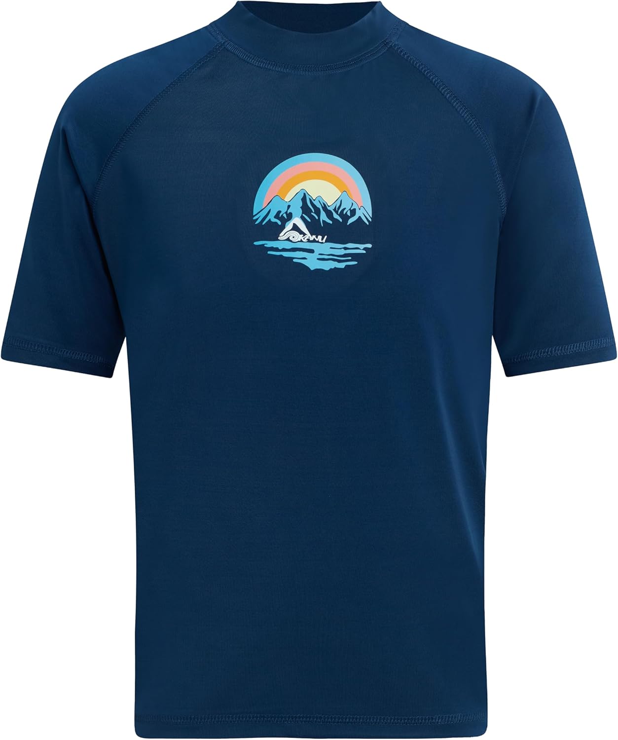 Boys' Mountain Short Sleeve Rashguard — Navy