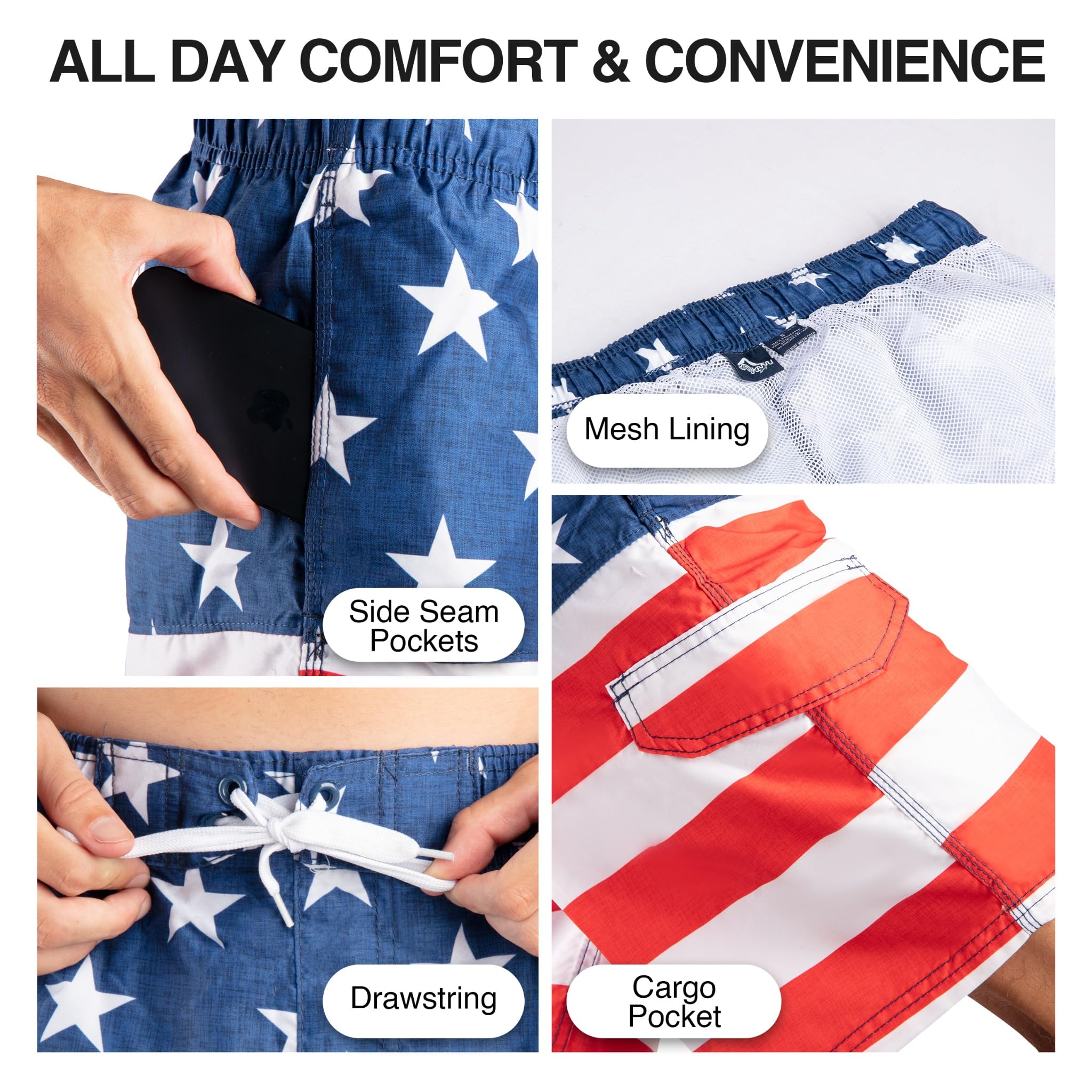 Men's Flag II 9" Swim Trunks