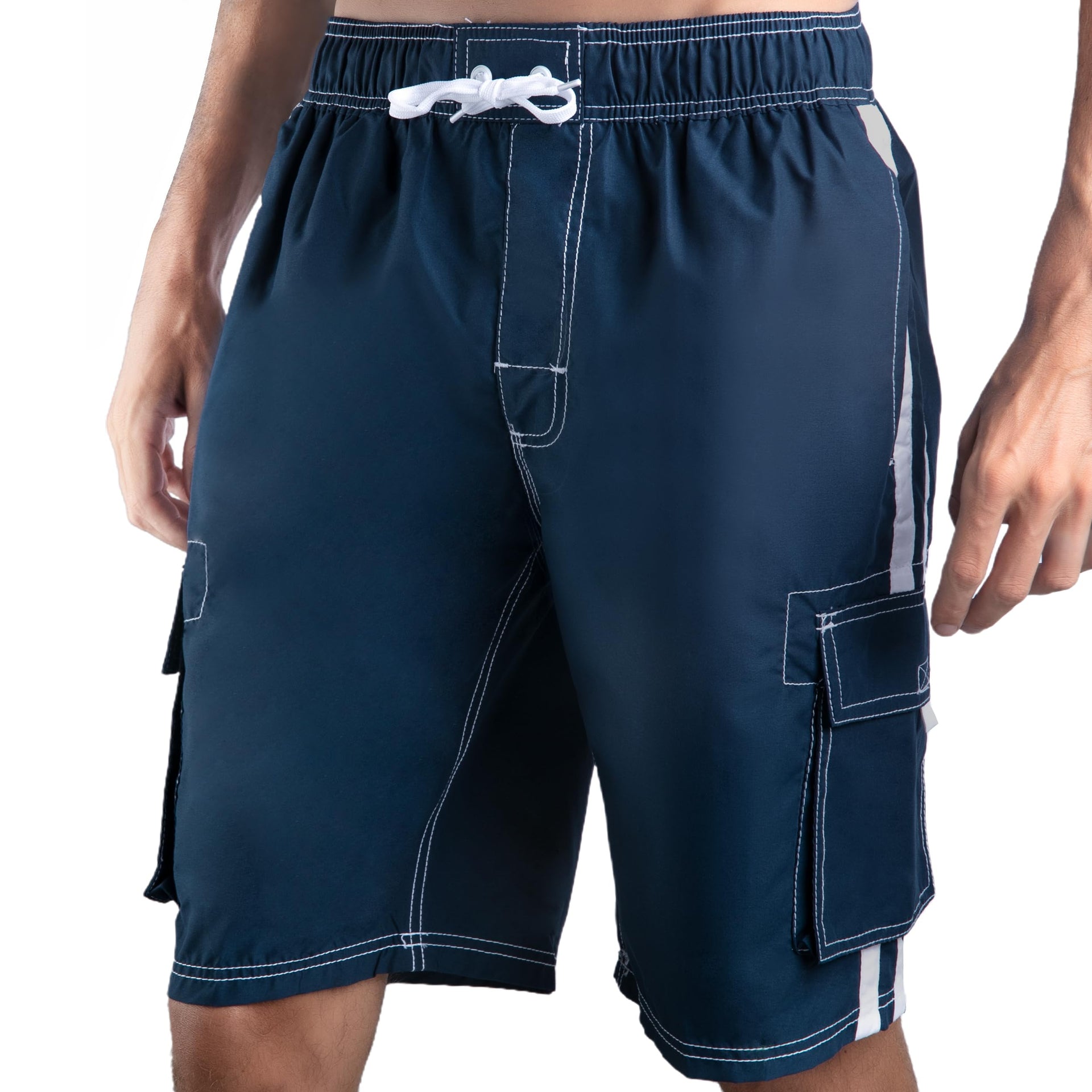 Kanu Surf Men's Mirage Swim Trunks (Regular & Extended Sizes), Sprint Blak, Medium For $20 - 4455