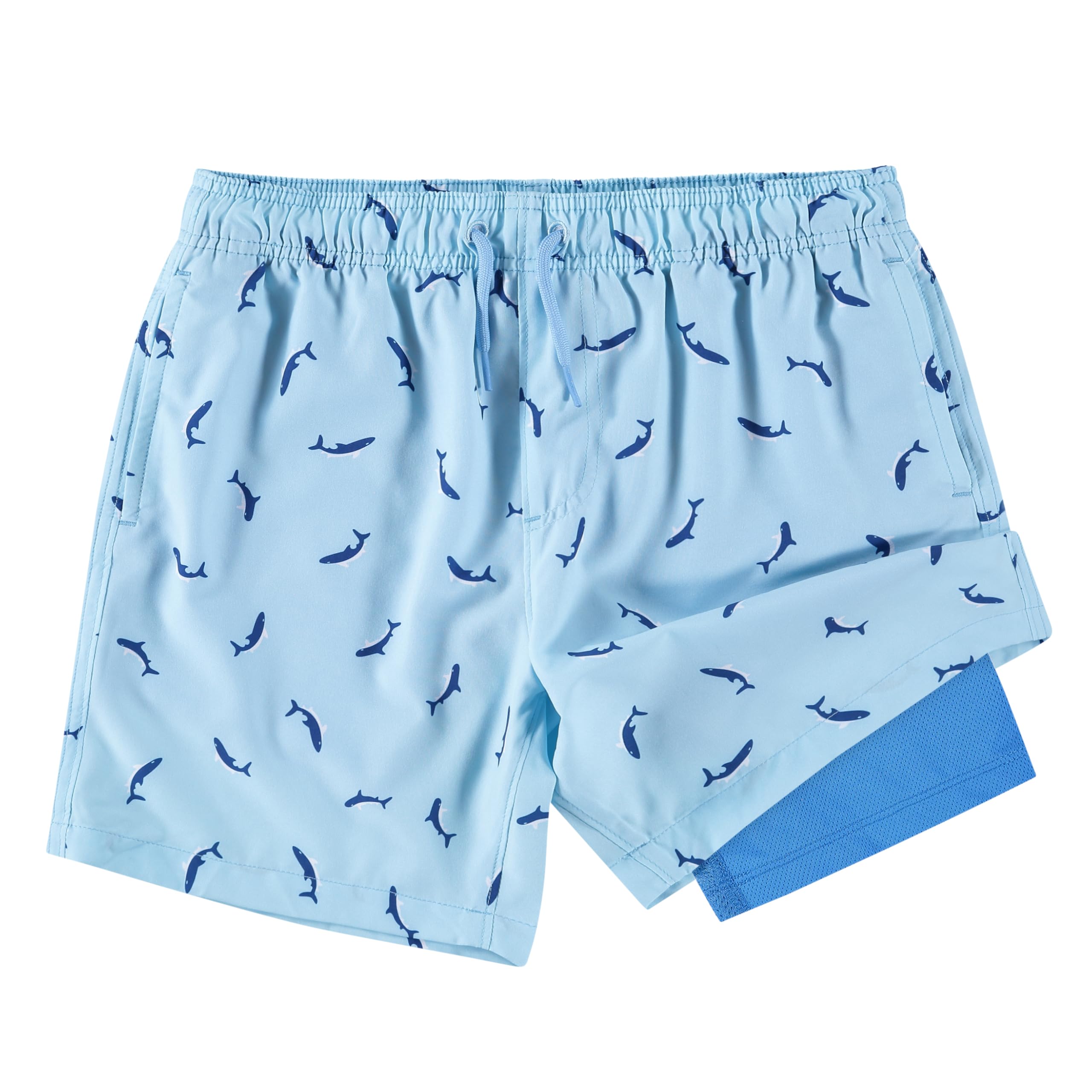 Boys' Sharks Stretch Swim Trunks
