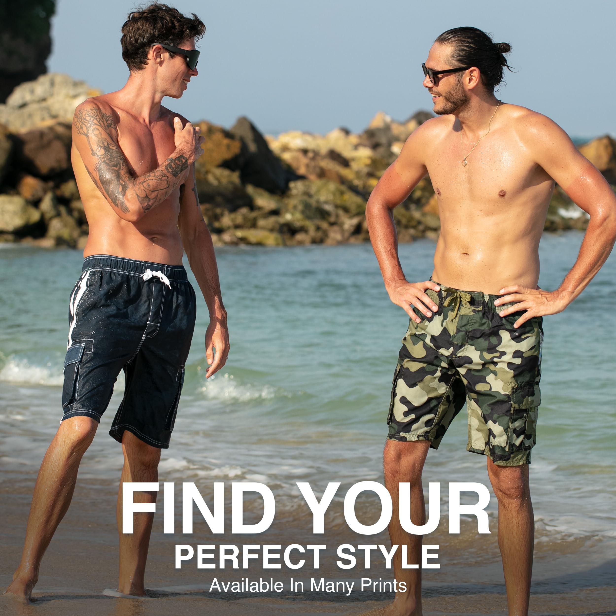 Men's Camo 9" Swim Trunks