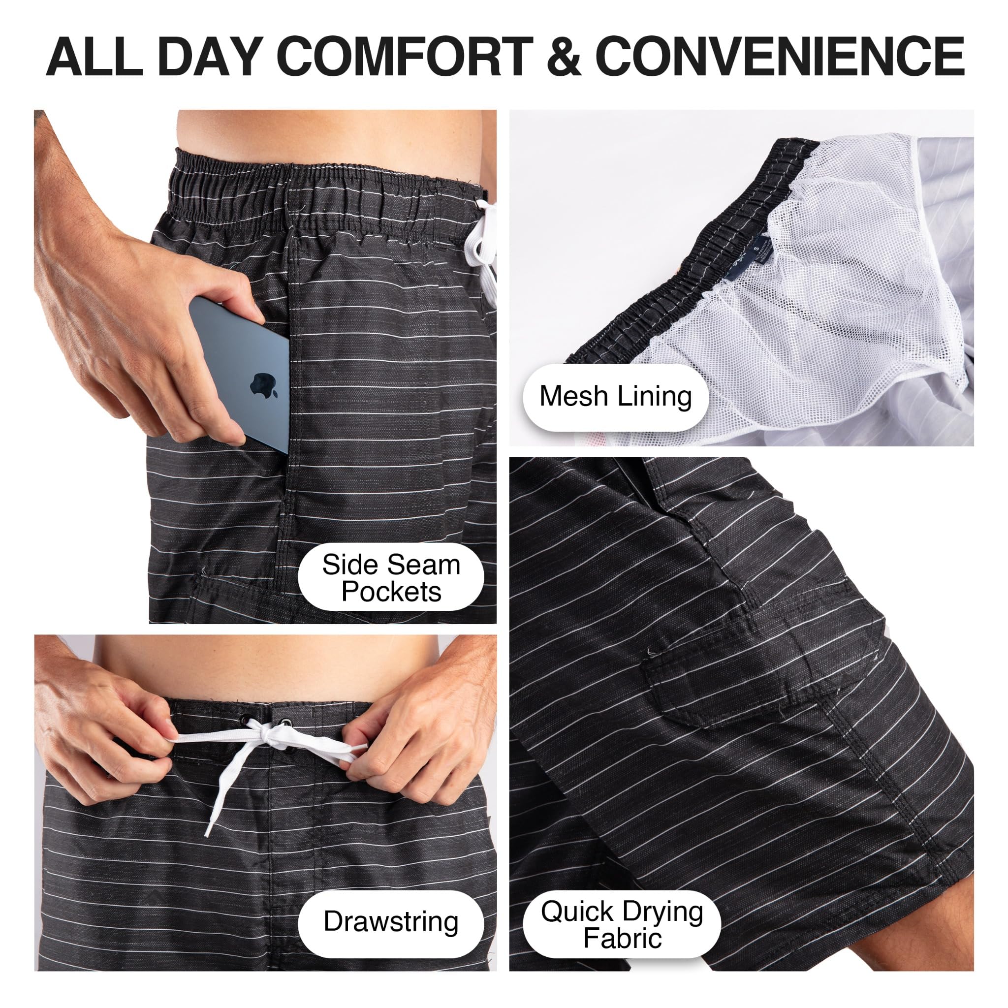 Men's Line Up 9" Swim Trunks