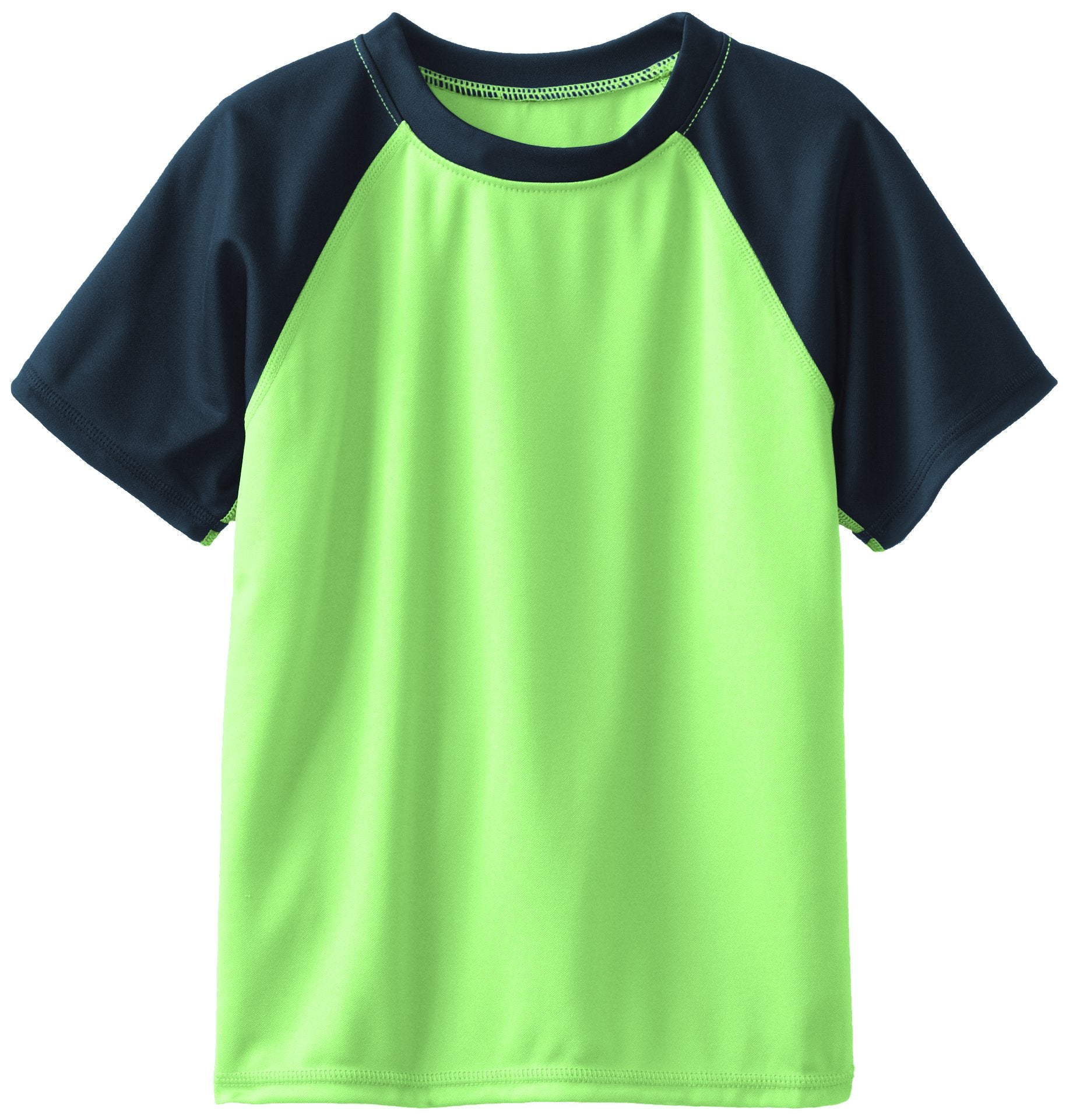 Boys' Contrast Short Sleeve Swim Shirts