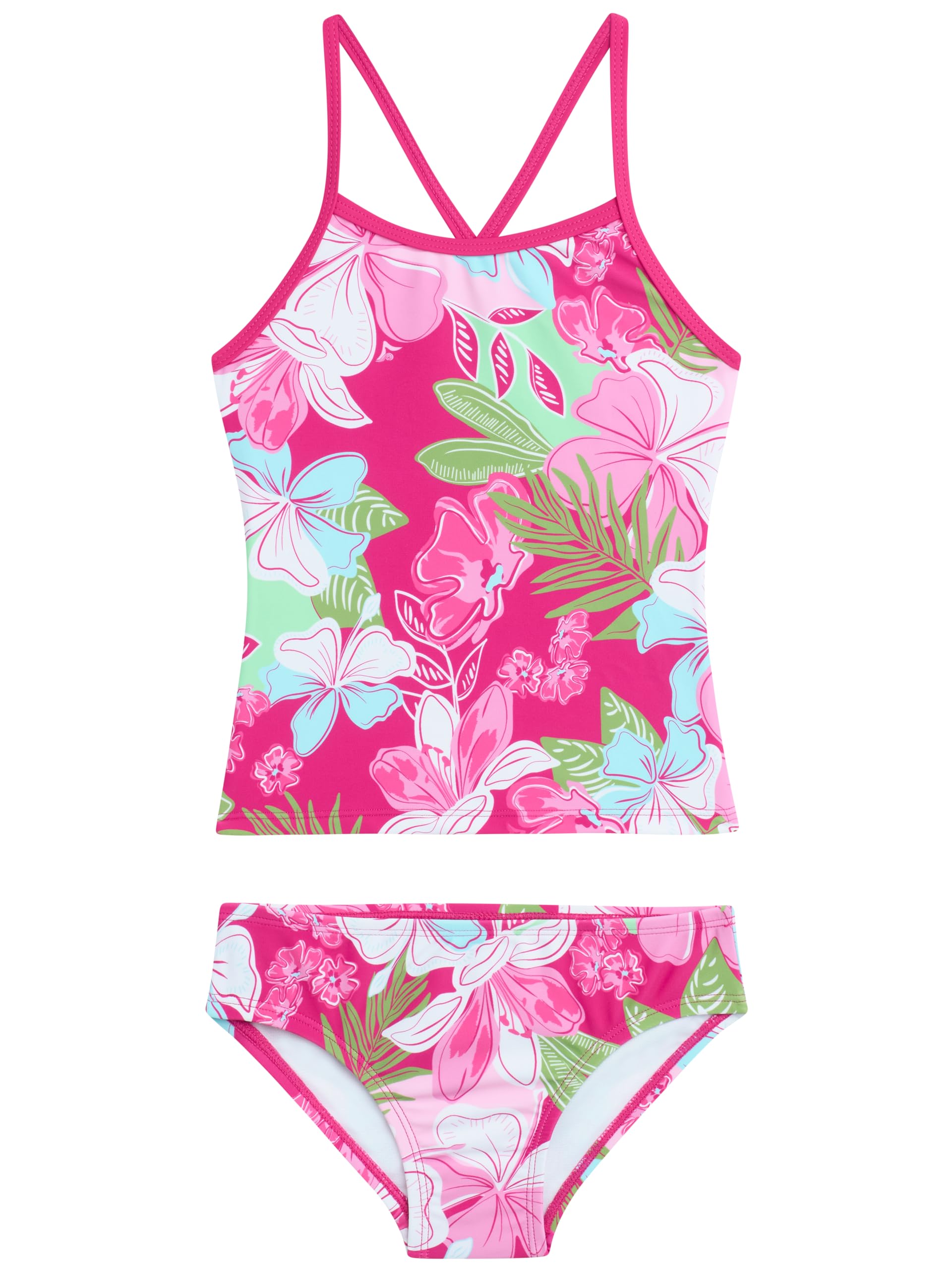 Andrea Girls' Swim 2PC Banded Tankini