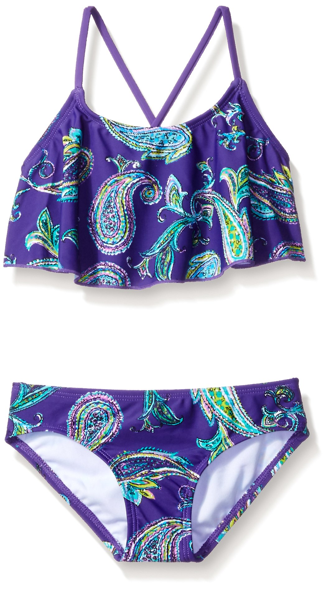 Girls' Heather Flounce Bikini
