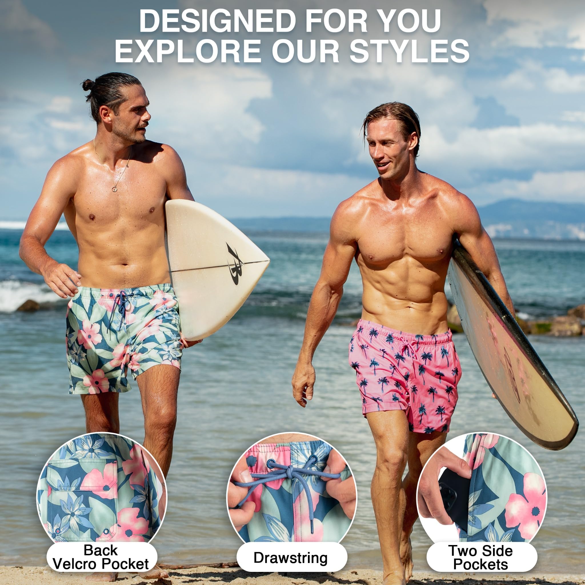 Men's Edgewater 5" Stretch Swim Trunks