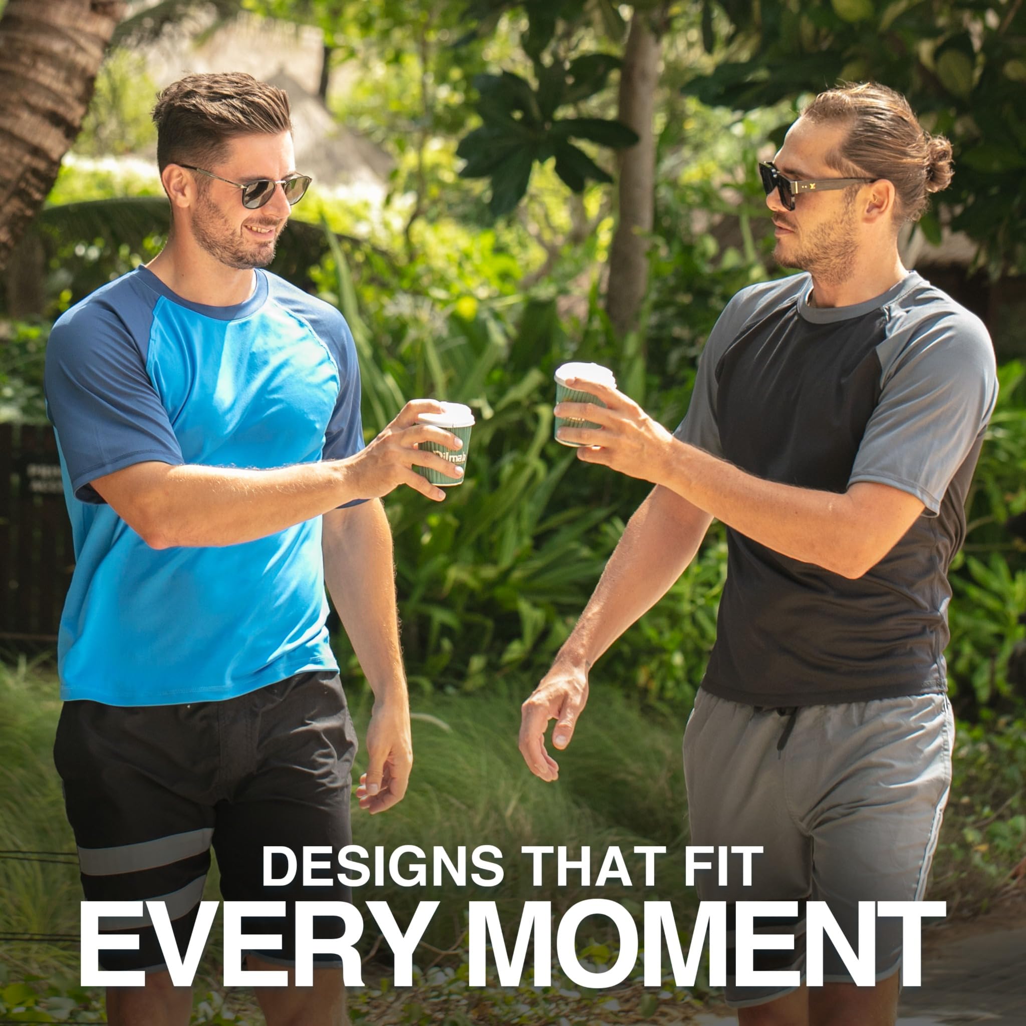Men's Contrast Short Sleeve Rashguard