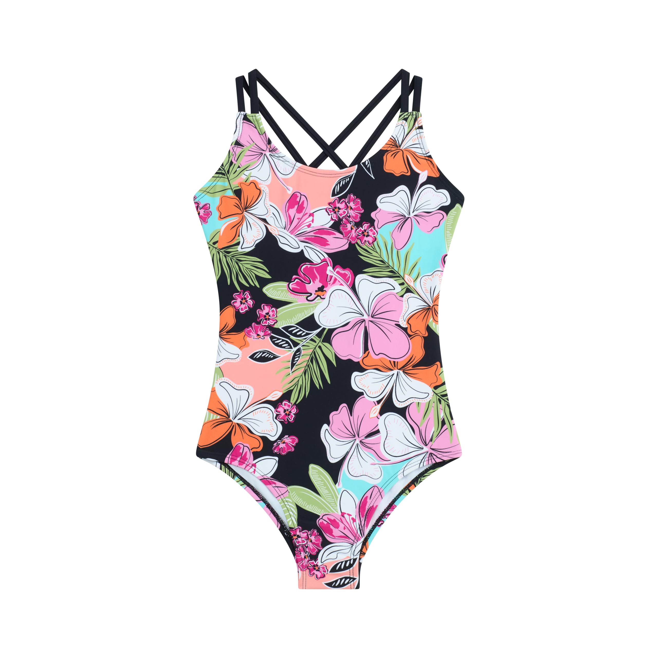 Andrea Girls' Swim 1PC Criss-Cross