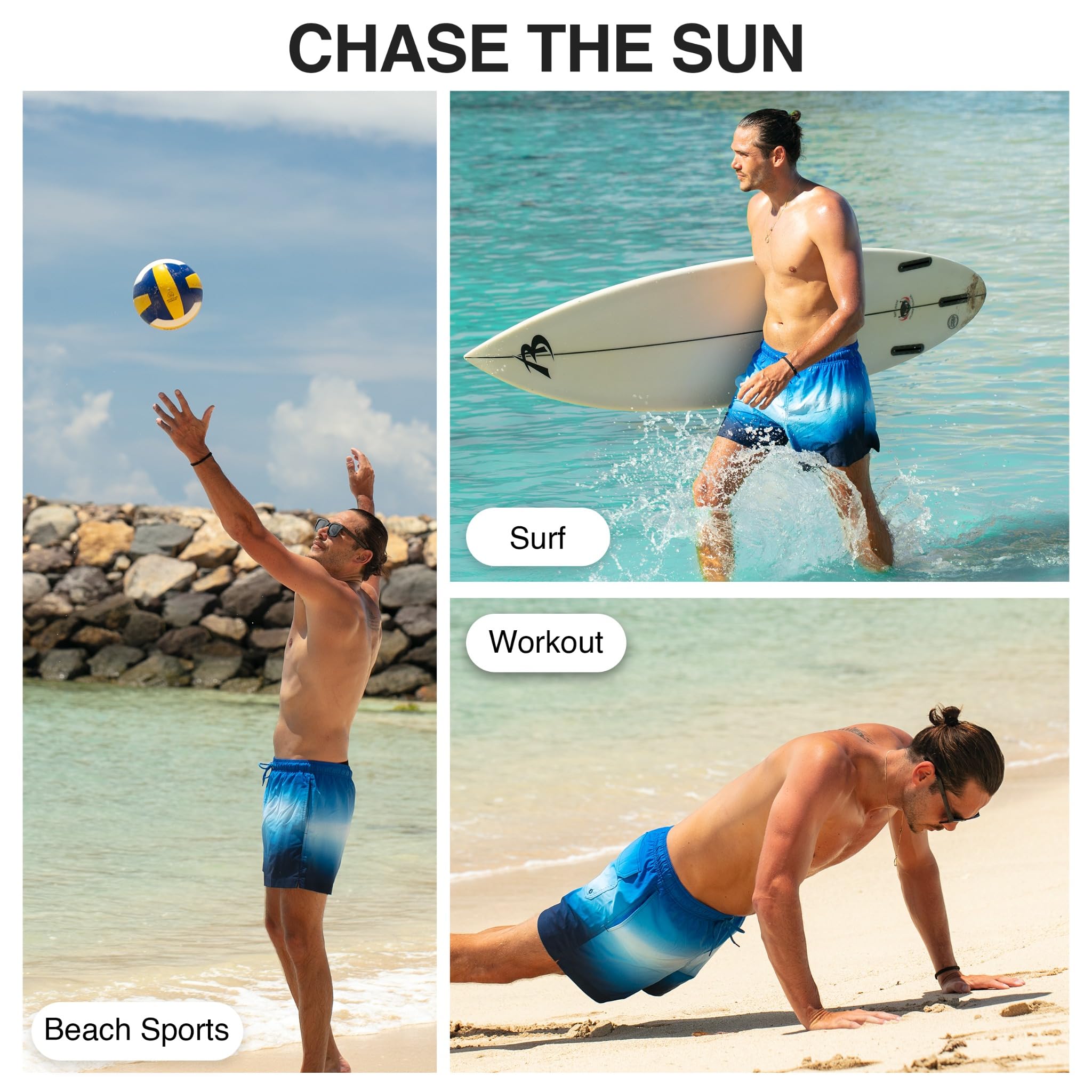 Men's Dipping 5" Stretch Swim Trunks
