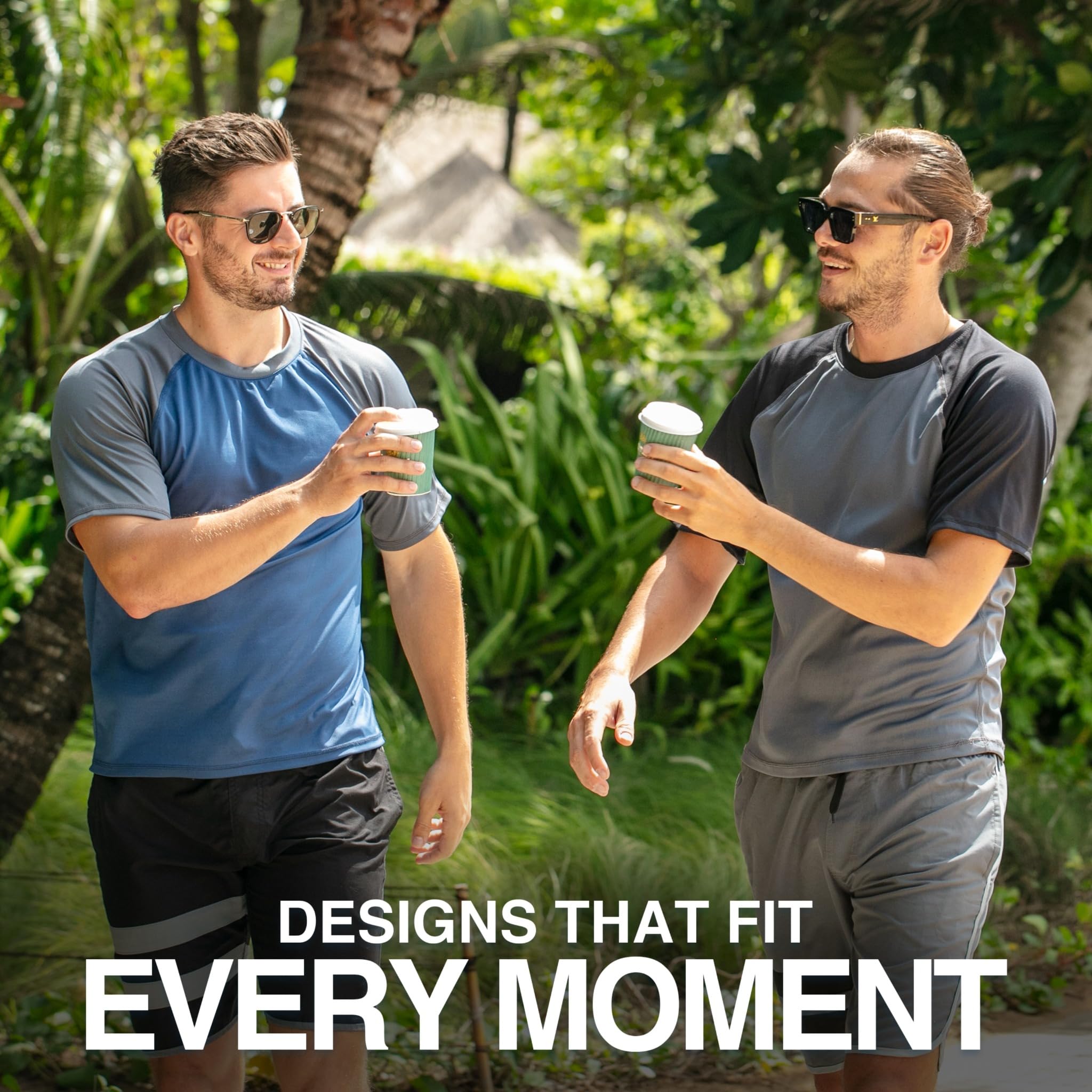 Men's Contrast Short Sleeve Rashguard
