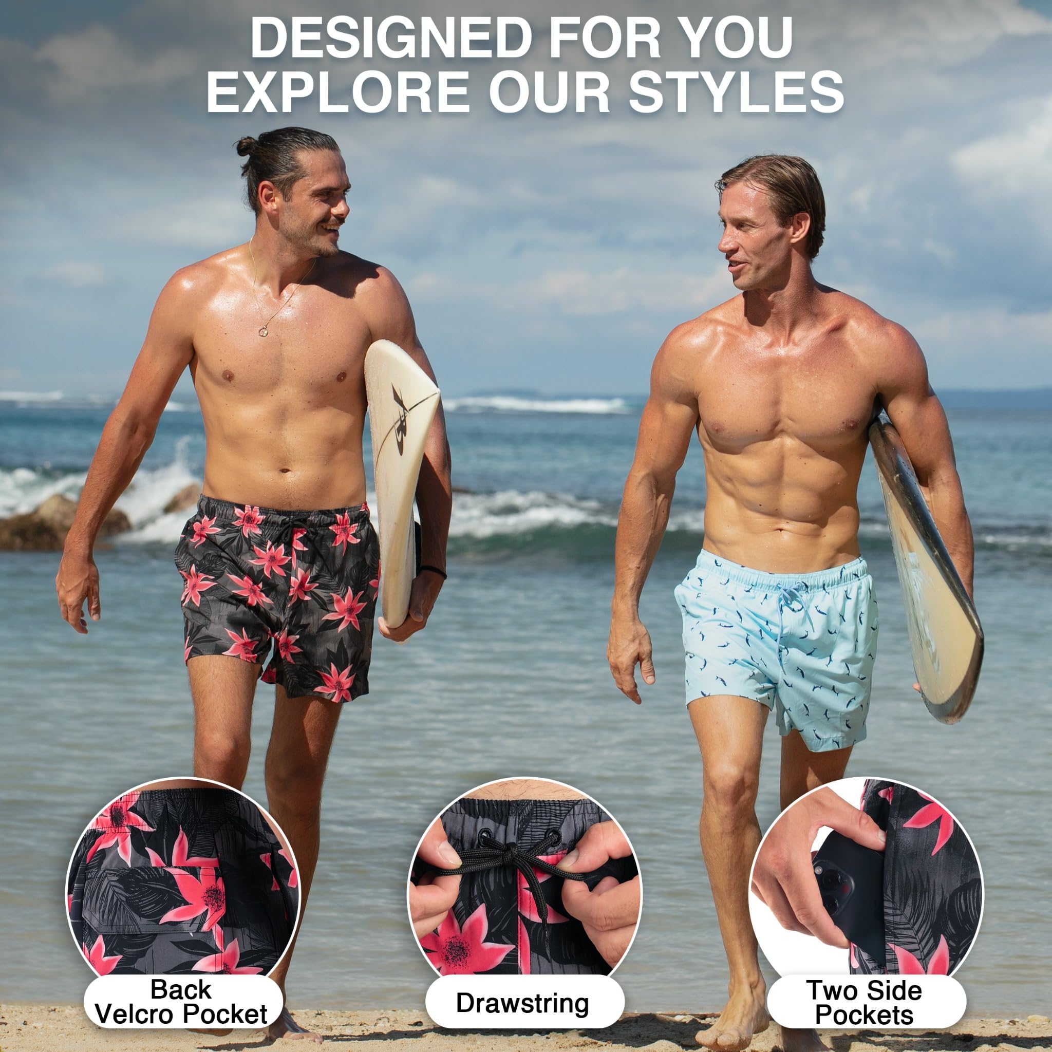 Men's Vibe 5" Stretch Swim Trunks