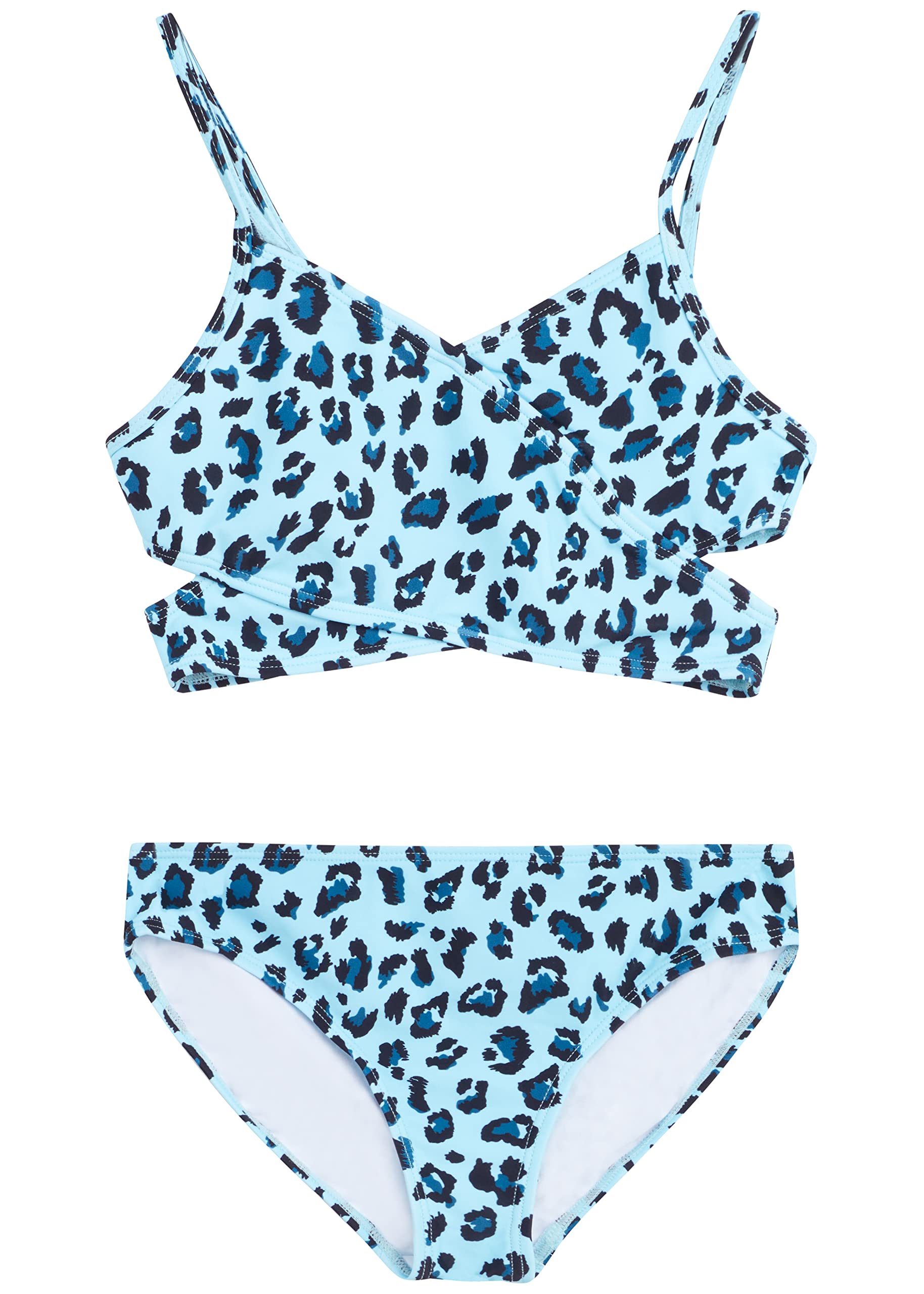 Girls' Beach Leopard Wrap Around Bikini