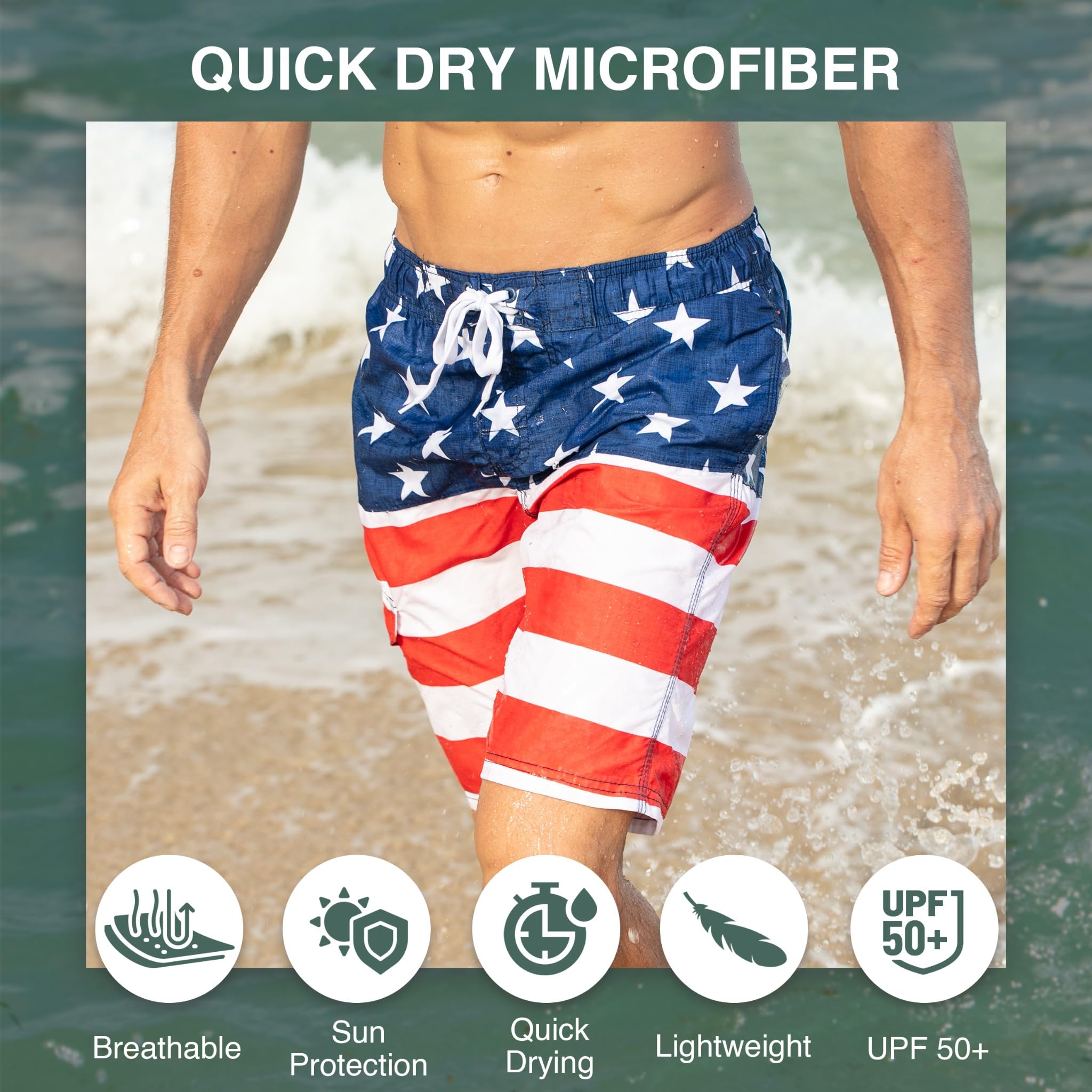 Men's Flag II 9" Swim Trunks