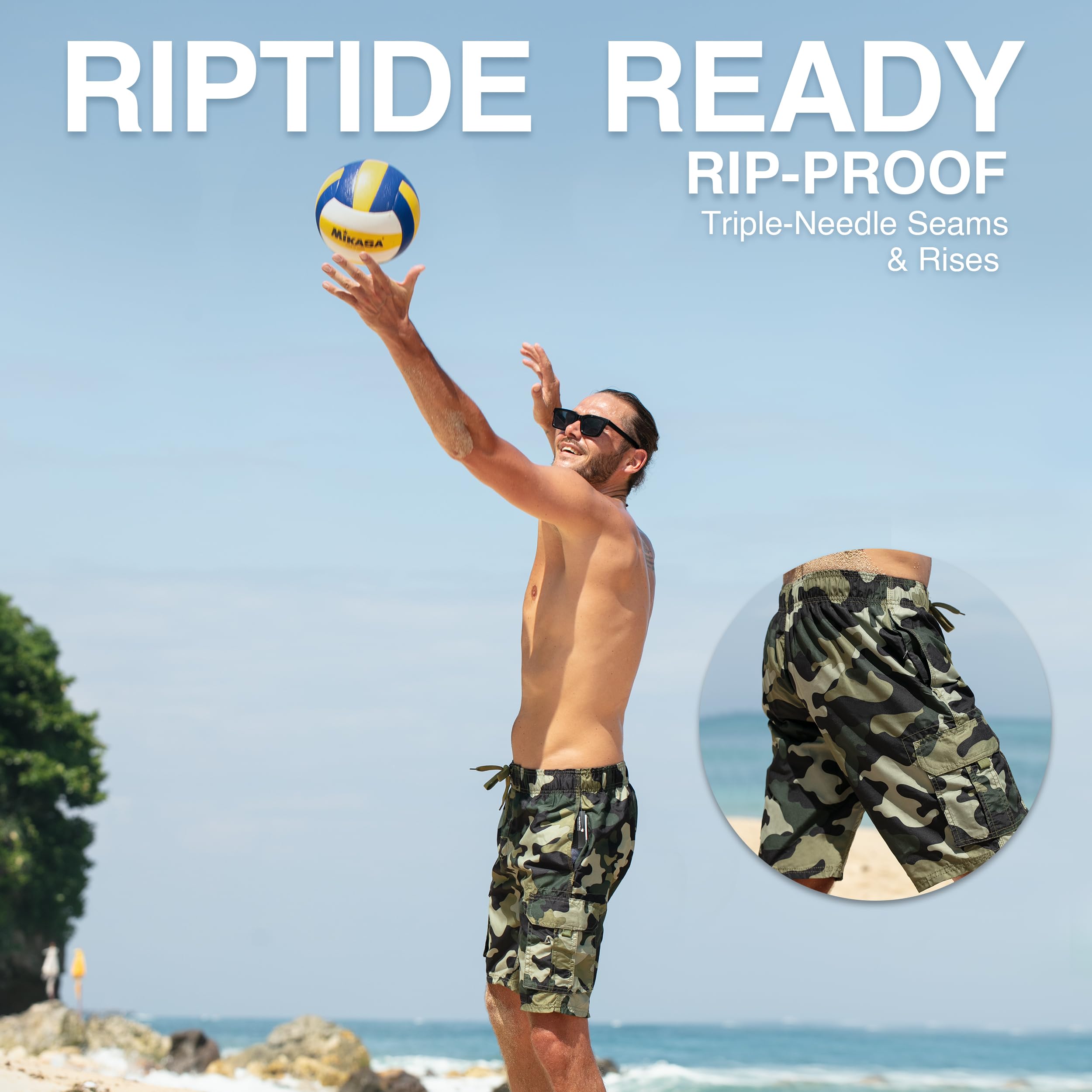 Men's Camo 9" Swim Trunks