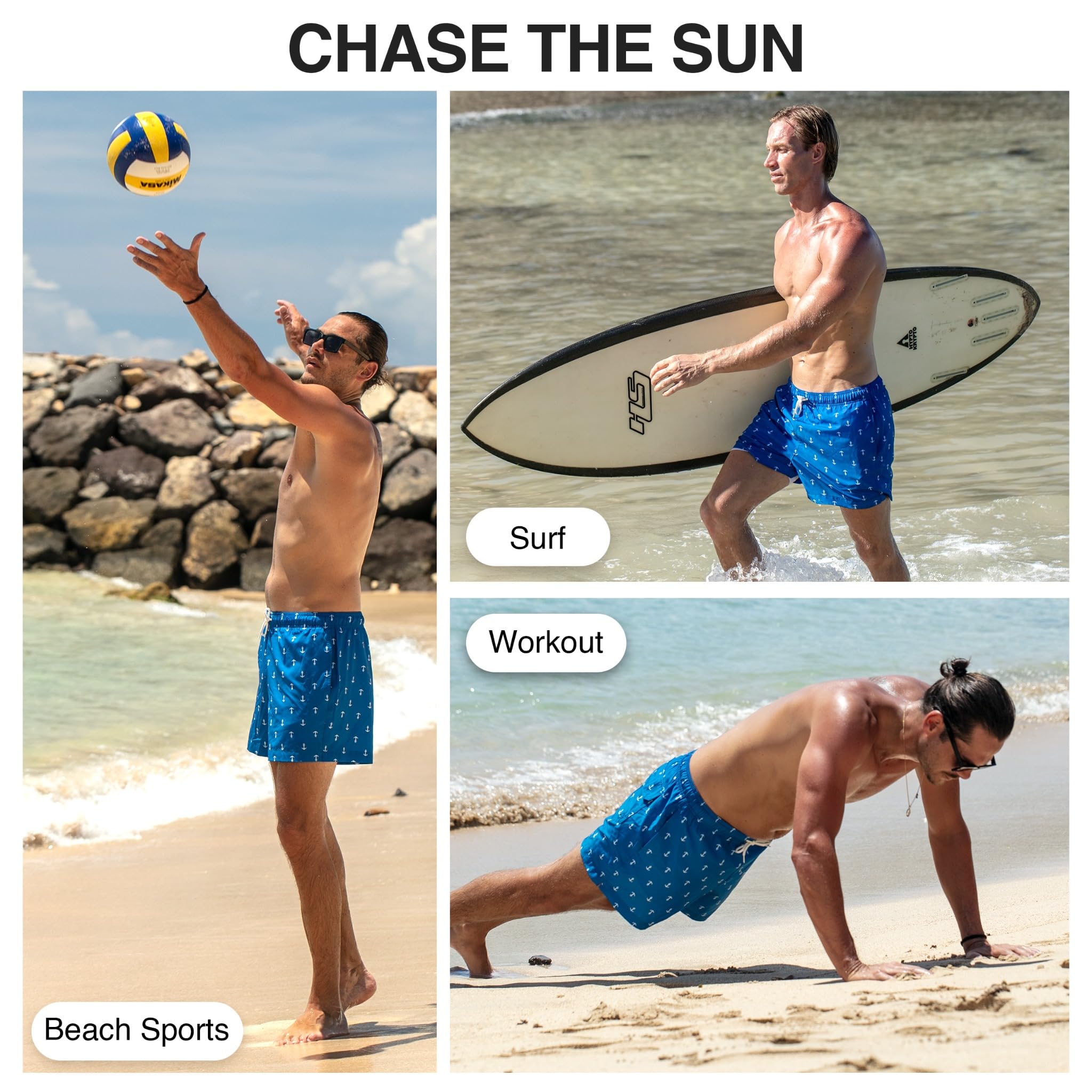 Men's Shoreline 5" Stretch Swim Trunks