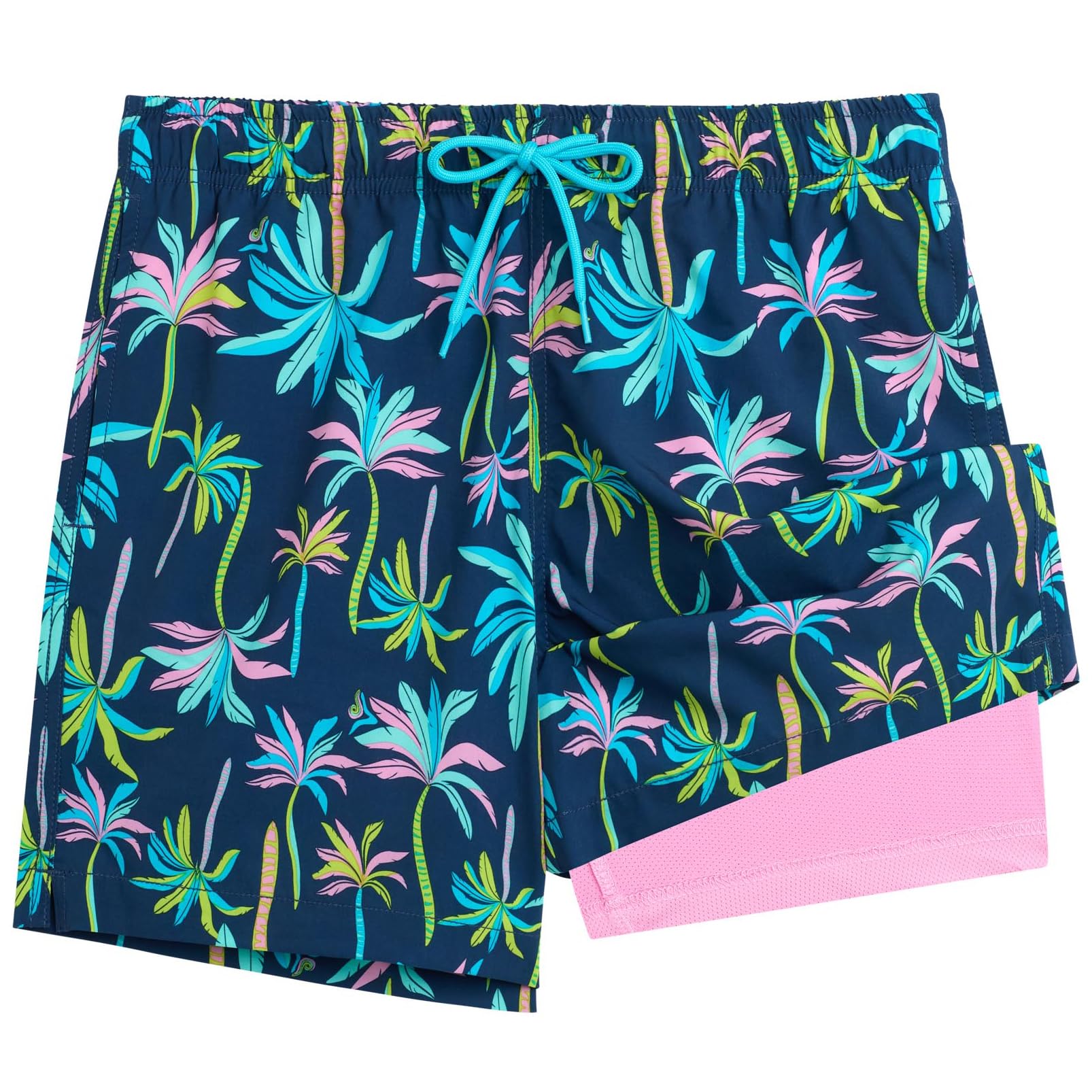 Pacific Palm Men's Swim Compression Liner Trunks