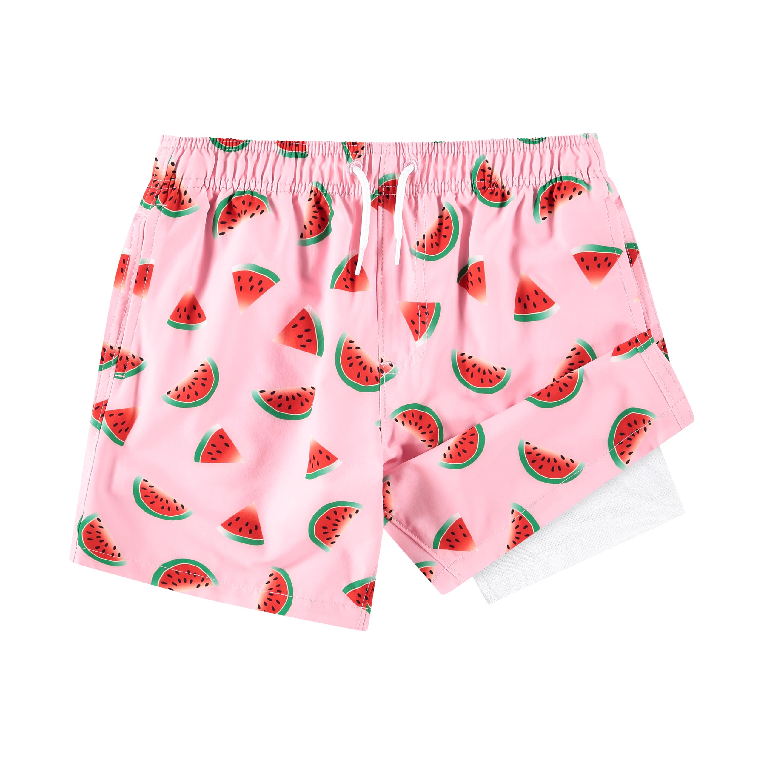 Watermelon Boys' Compression Liner Swim Trunks