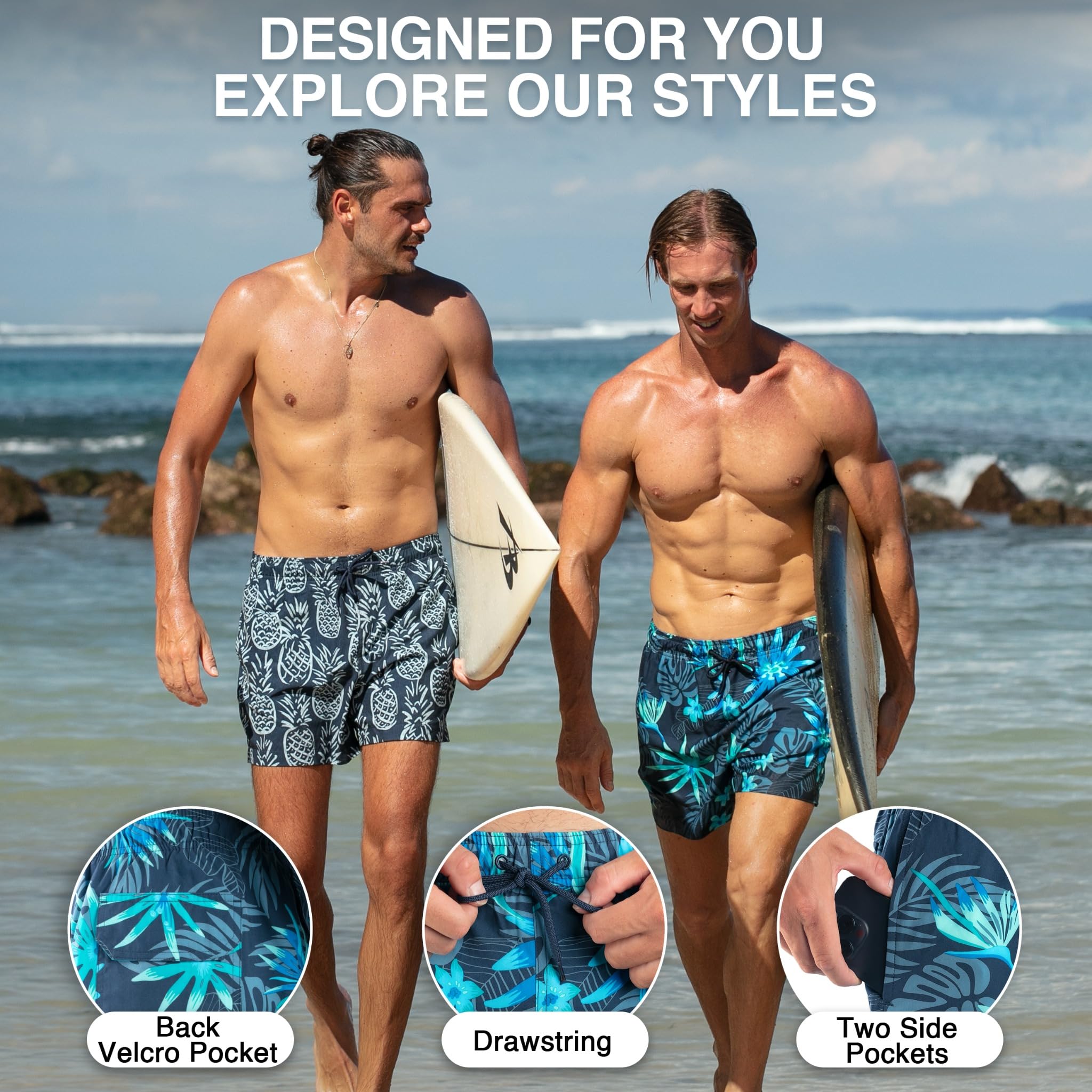 Men's Adventure 5" Stretch Swim Trunks