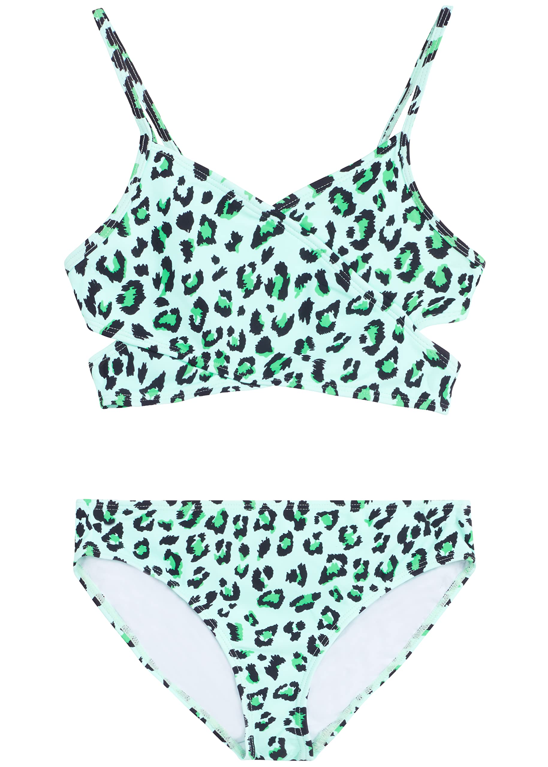 Girls' Beach Leopard Wrap Around Bikini
