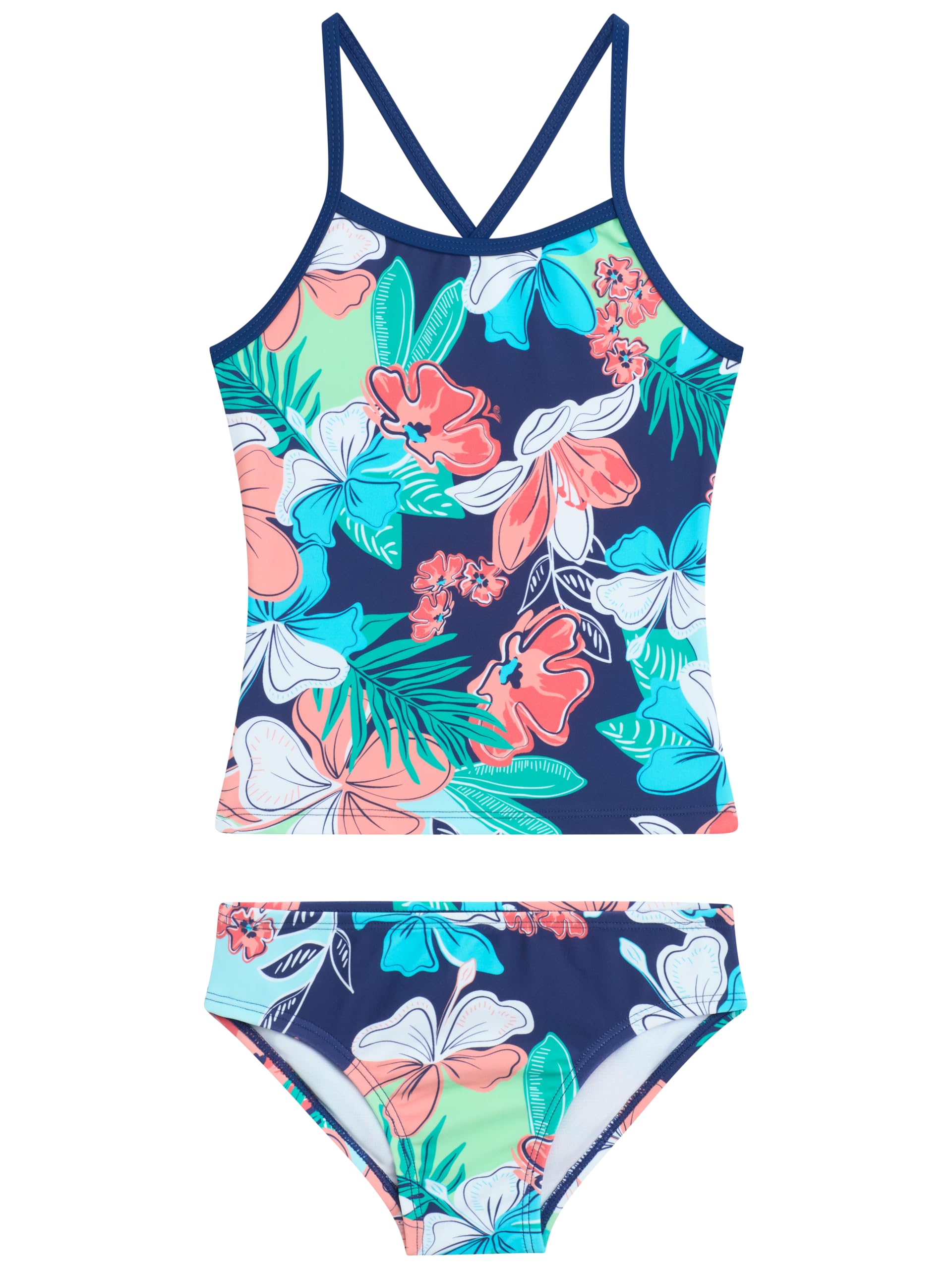 Andrea Girls' Swim 2PC Banded Tankini