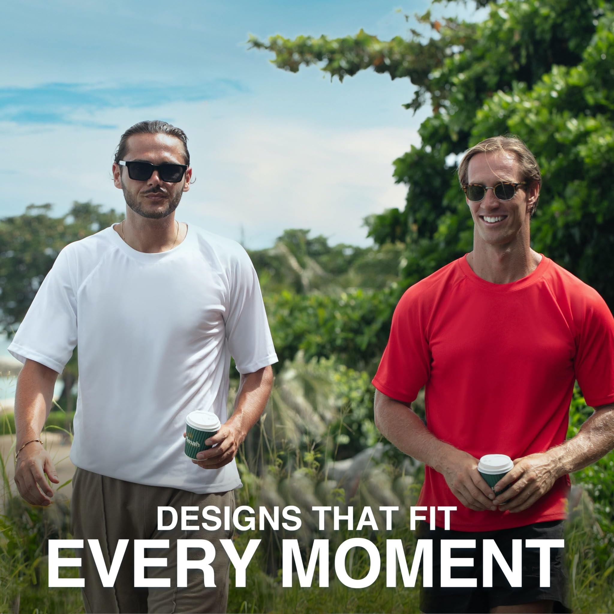 Men's Solid Short Sleeve Swim Shirts