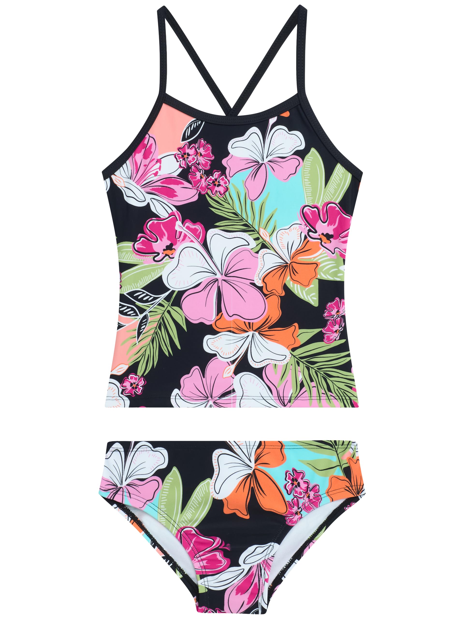 Andrea Girls' Swim 2PC Banded Tankini