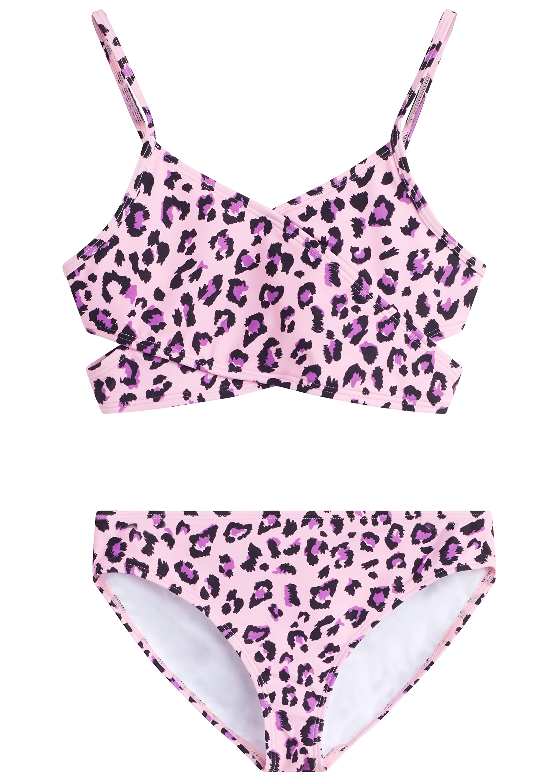 Girls' Beach Leopard Wrap Around Bikini