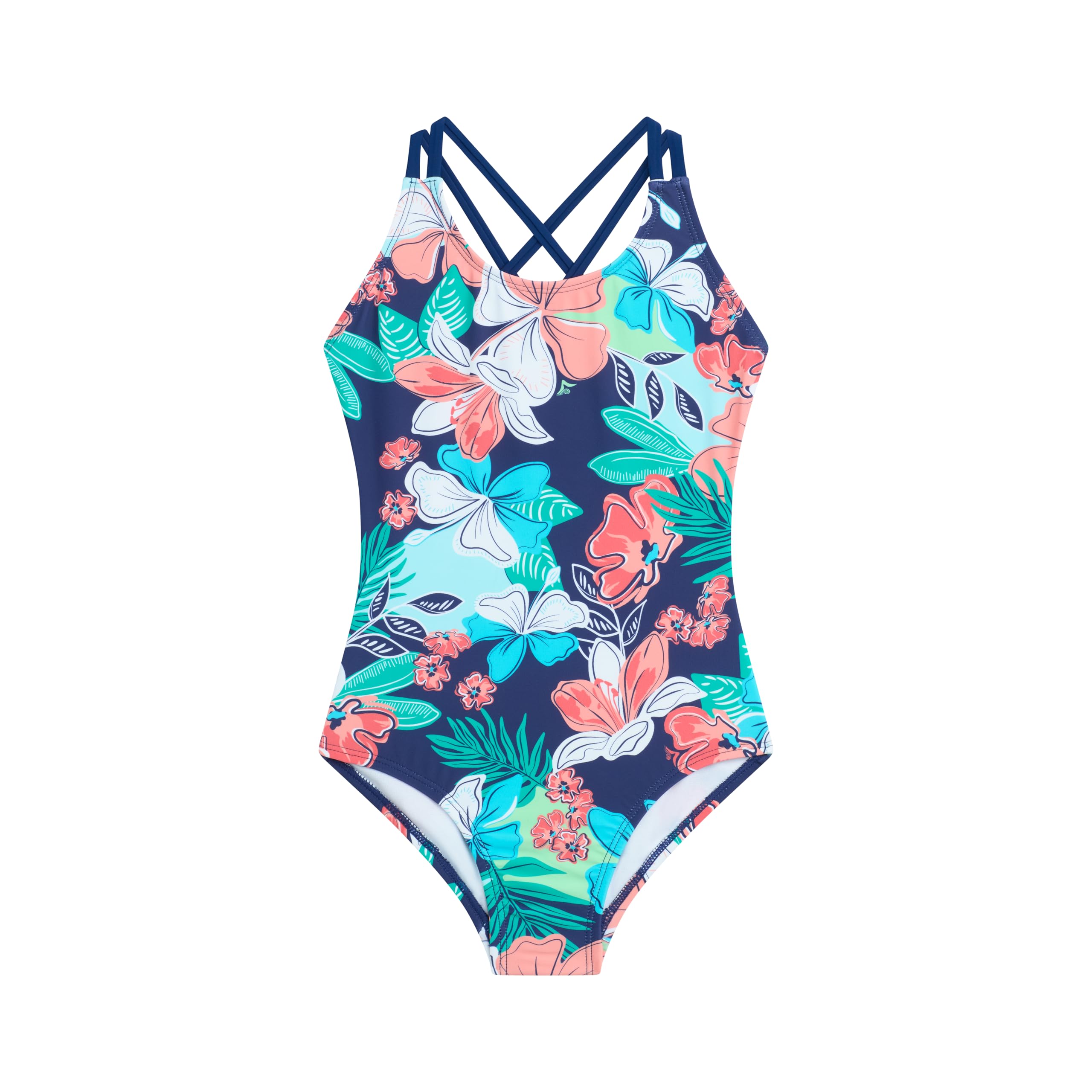 Andrea Girls' Swim 1PC Criss-Cross