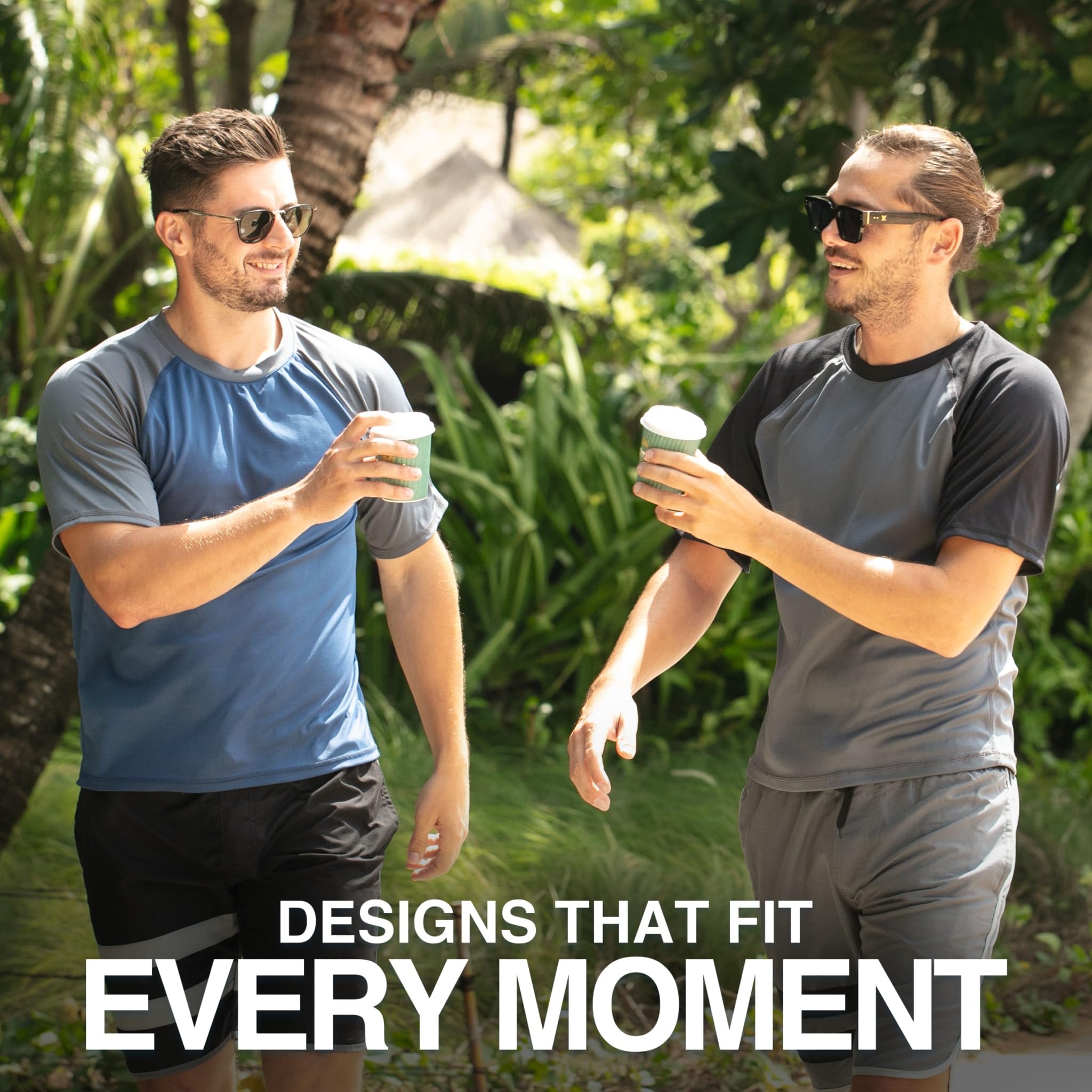 Men's Contrast Short Sleeve Rashguard