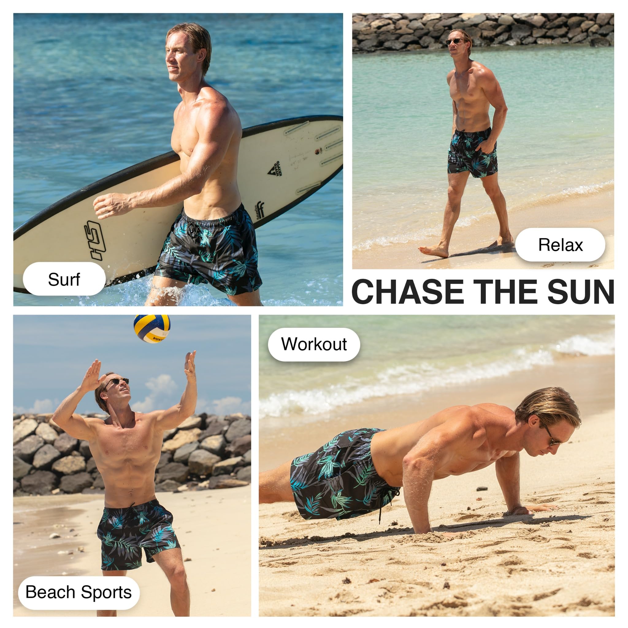 Men's Bayside 5" Stretch Swim Trunks