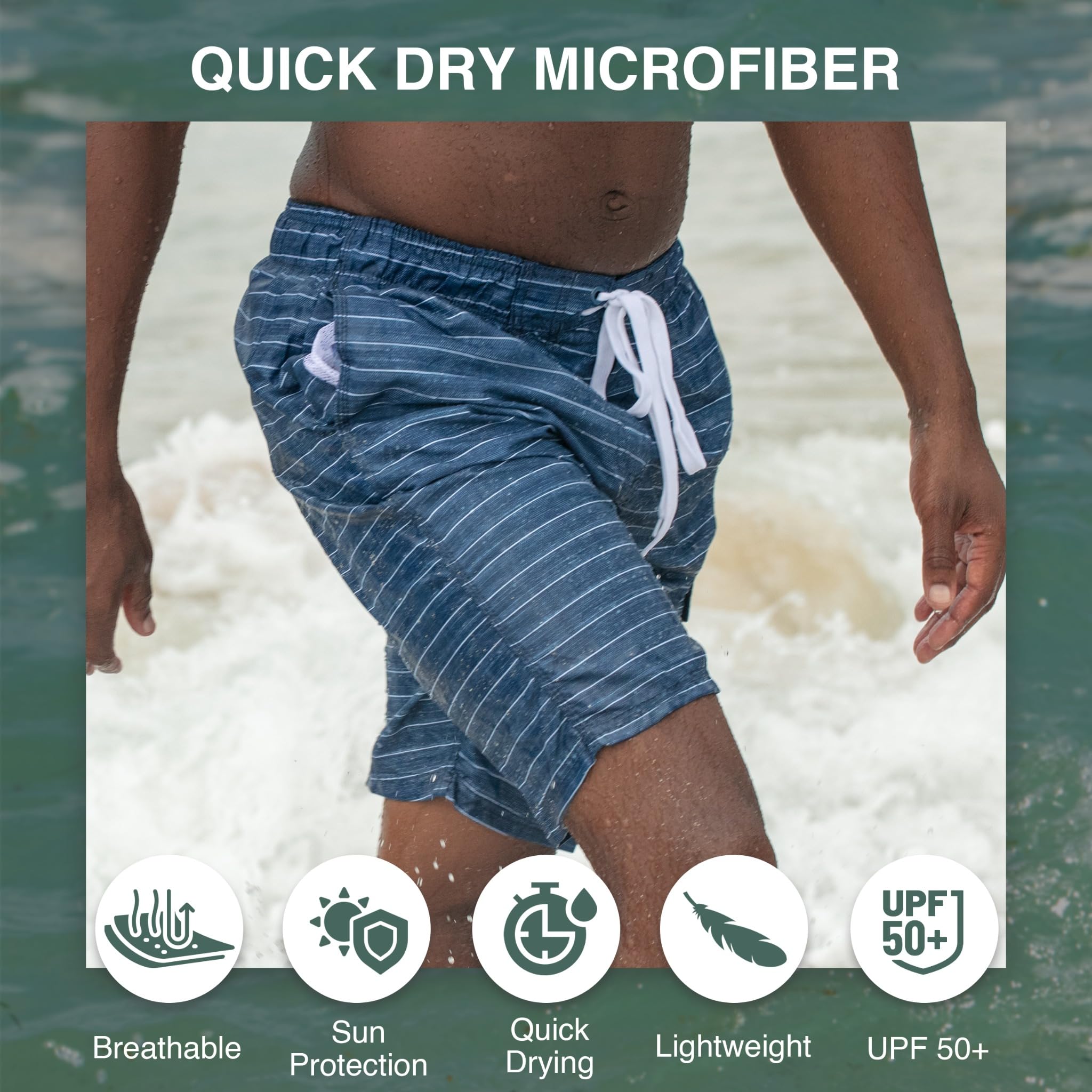 Men's Line Up 9" Swim Trunks