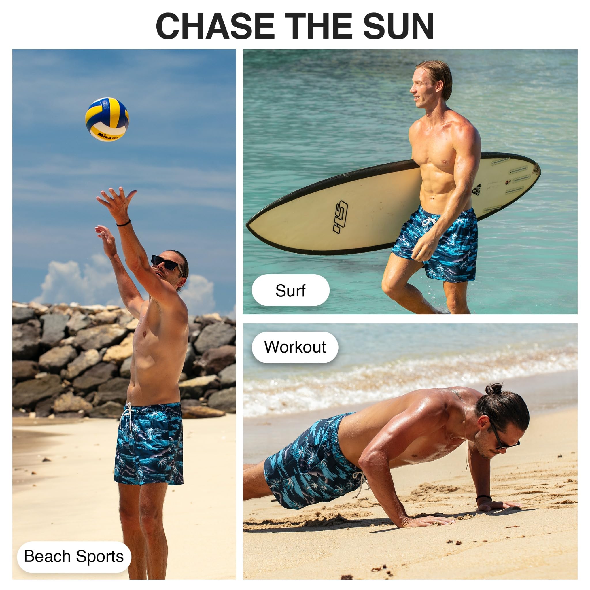 Men's Seascape 5" Stretch Swim Trunks