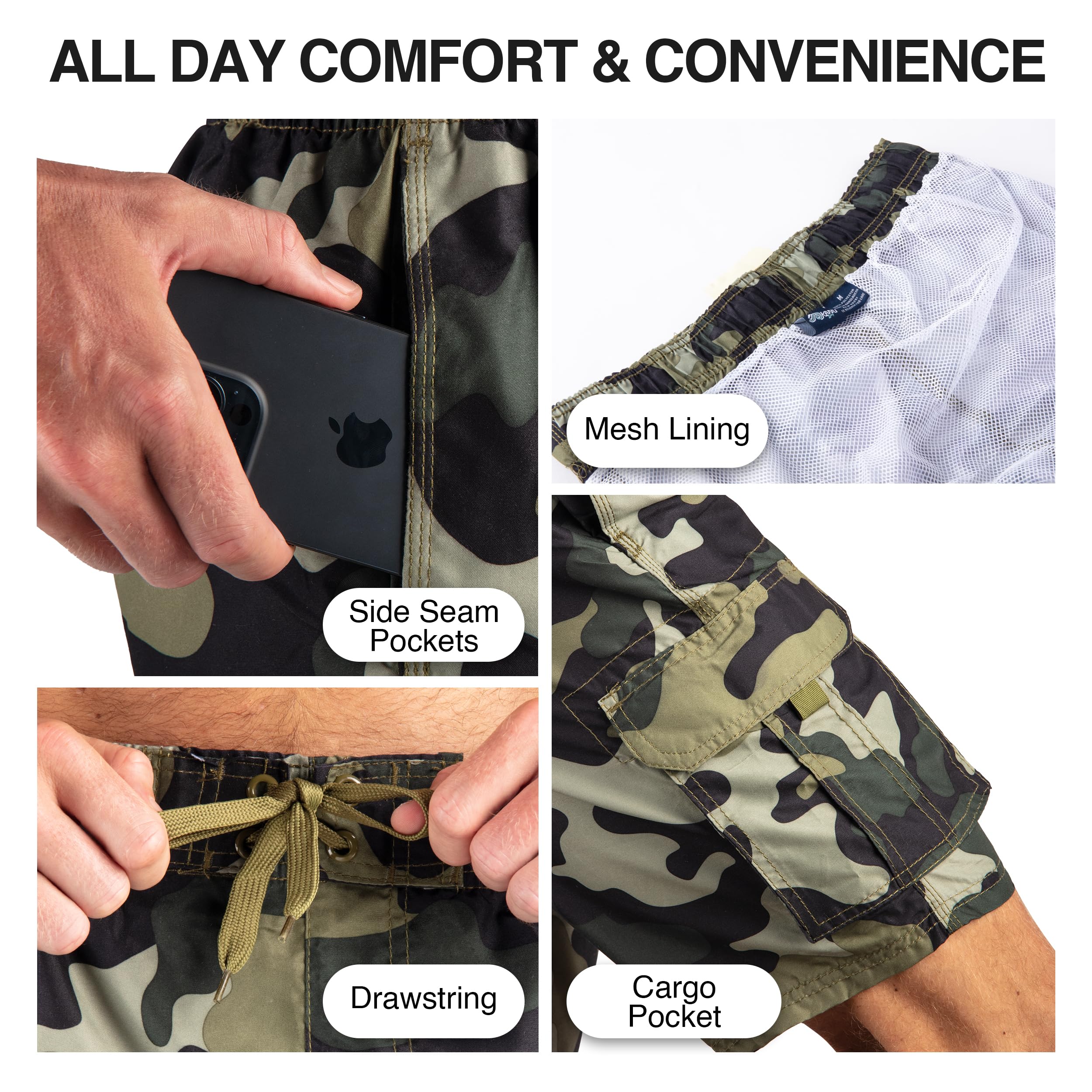 Men's Camo 9" Swim Trunks