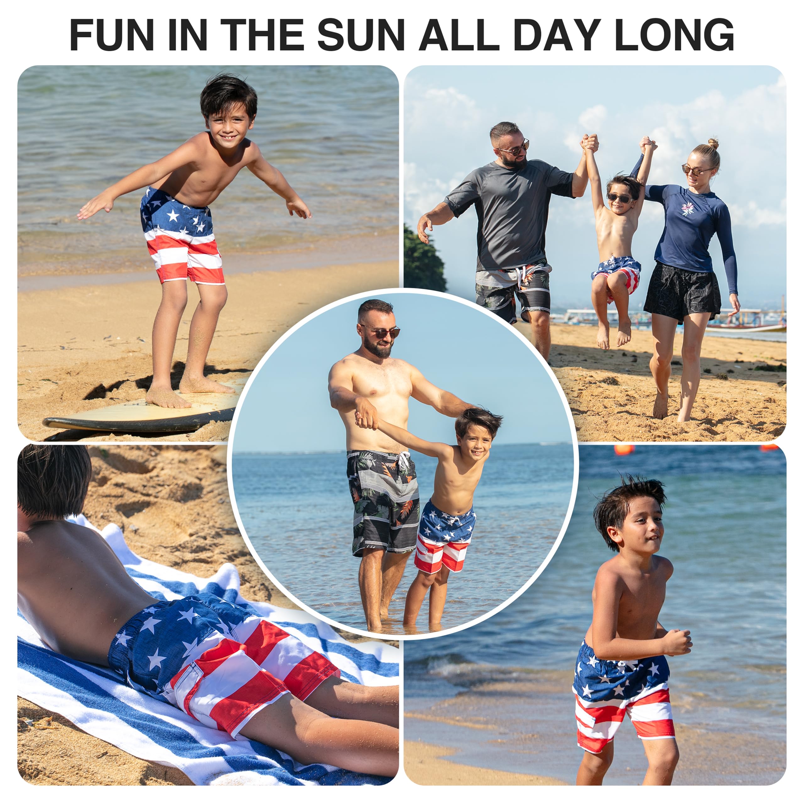 Boys' Flag Ii  Swim Trunks